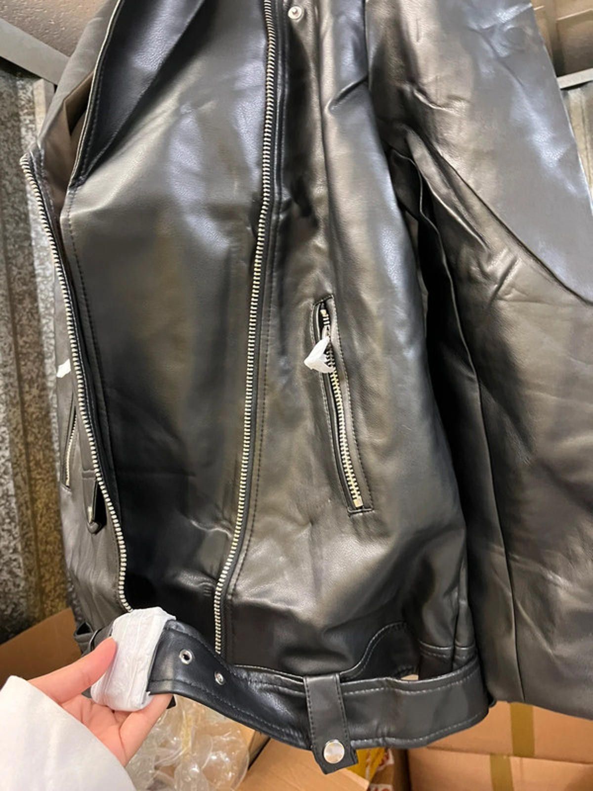 Other Stradivarius oversized faux leather biker jacket SIZE M Tags Size M / US 6-8 / IT 42-44 - 7 Thumbnail