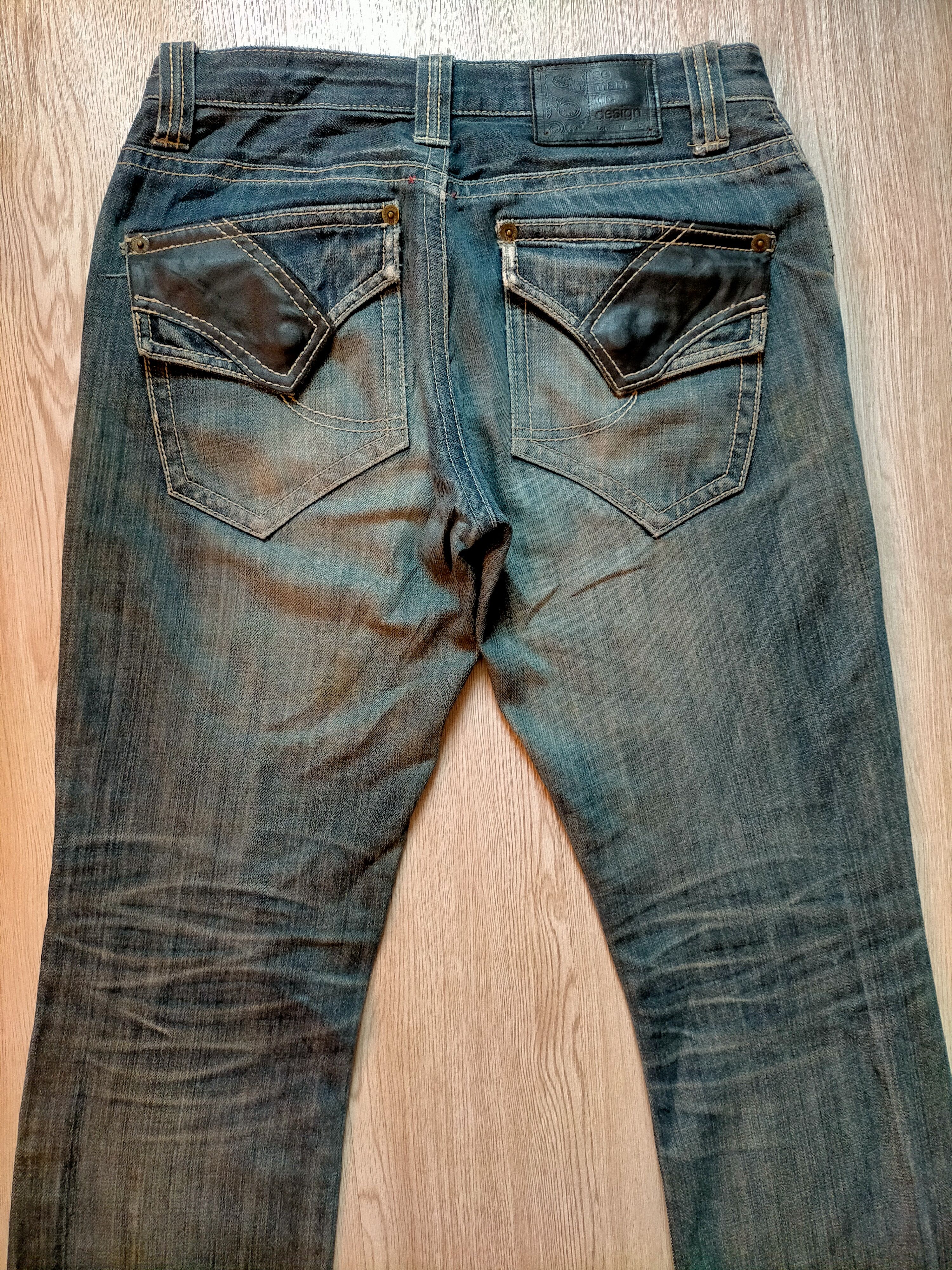 If Six Was Nine × Japanese Brand Flare Jeans Semantic Design Leather pocket Boot cut Denim Size US 31 - 11 Thumbnail
