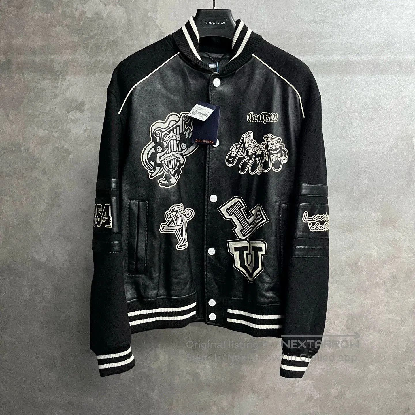 Louis Vuitton louis vuitton black logo striped baseball jacket. Size US L / EU 52-54 / 3 - 1 Thumbnail
