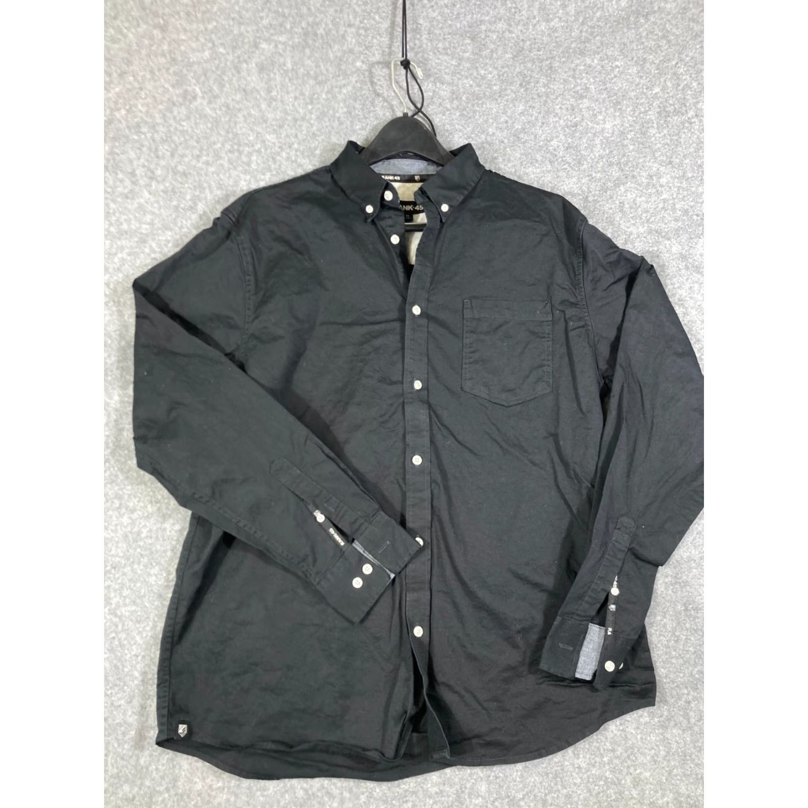 Vintage Rank 45 Button Down Shirt Mens Medium Black Stretch Long Sleeve Preppy Pocket Shirt Size US M / EU 48-50 / 2 - 3 Thumbnail