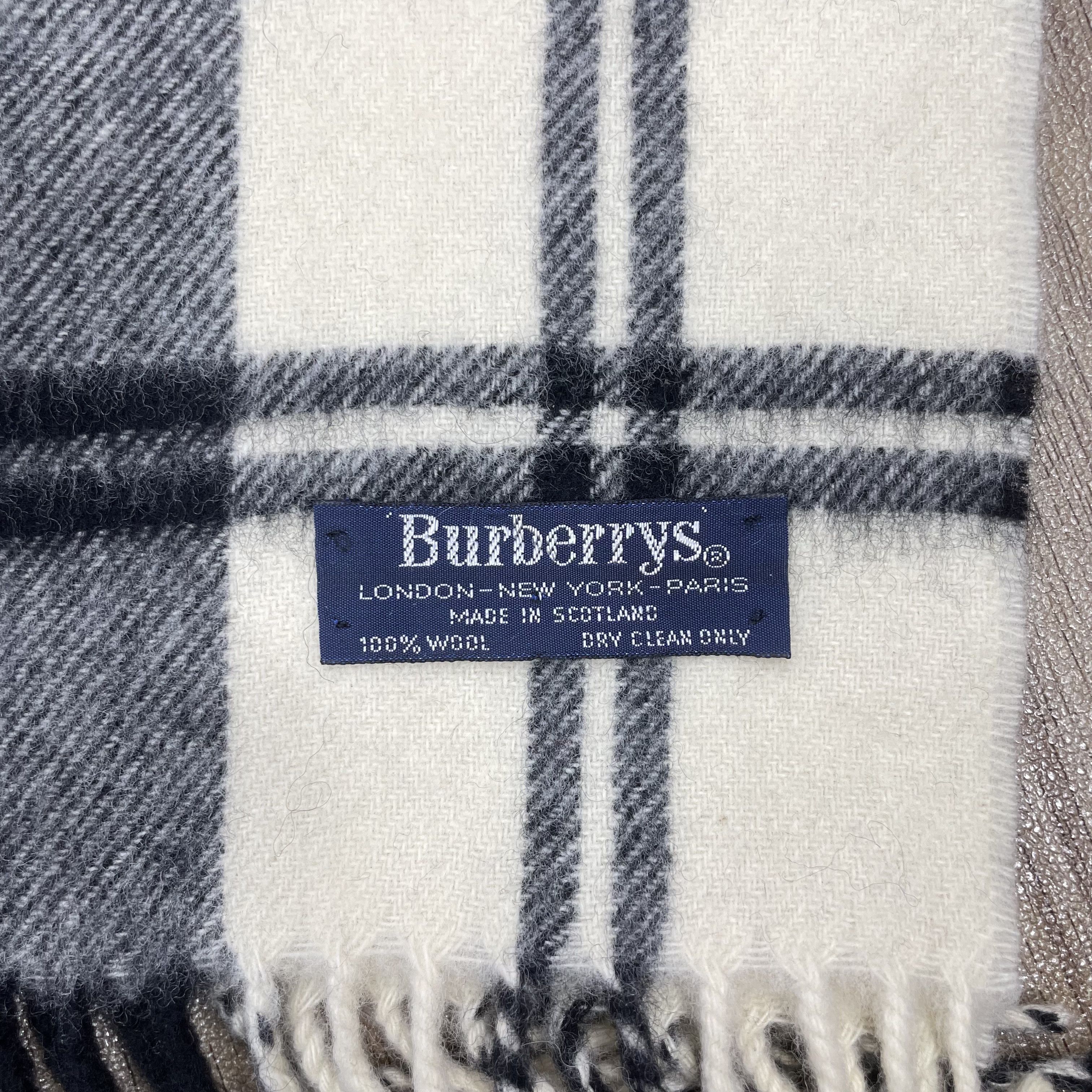 Burberry × Vintage Vintage 90s Burberry Wool Scarf Muffler NV152 Size ONE SIZE - 4 Thumbnail