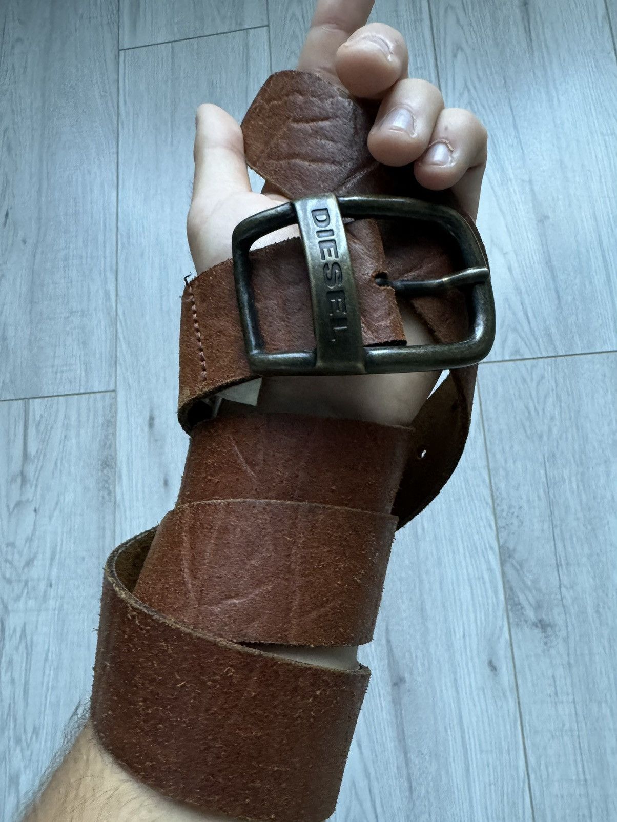 Designer × Diesel × Genuine Leather Vintage Leather belt Diesel Size ONE SIZE - 2 Thumbnail