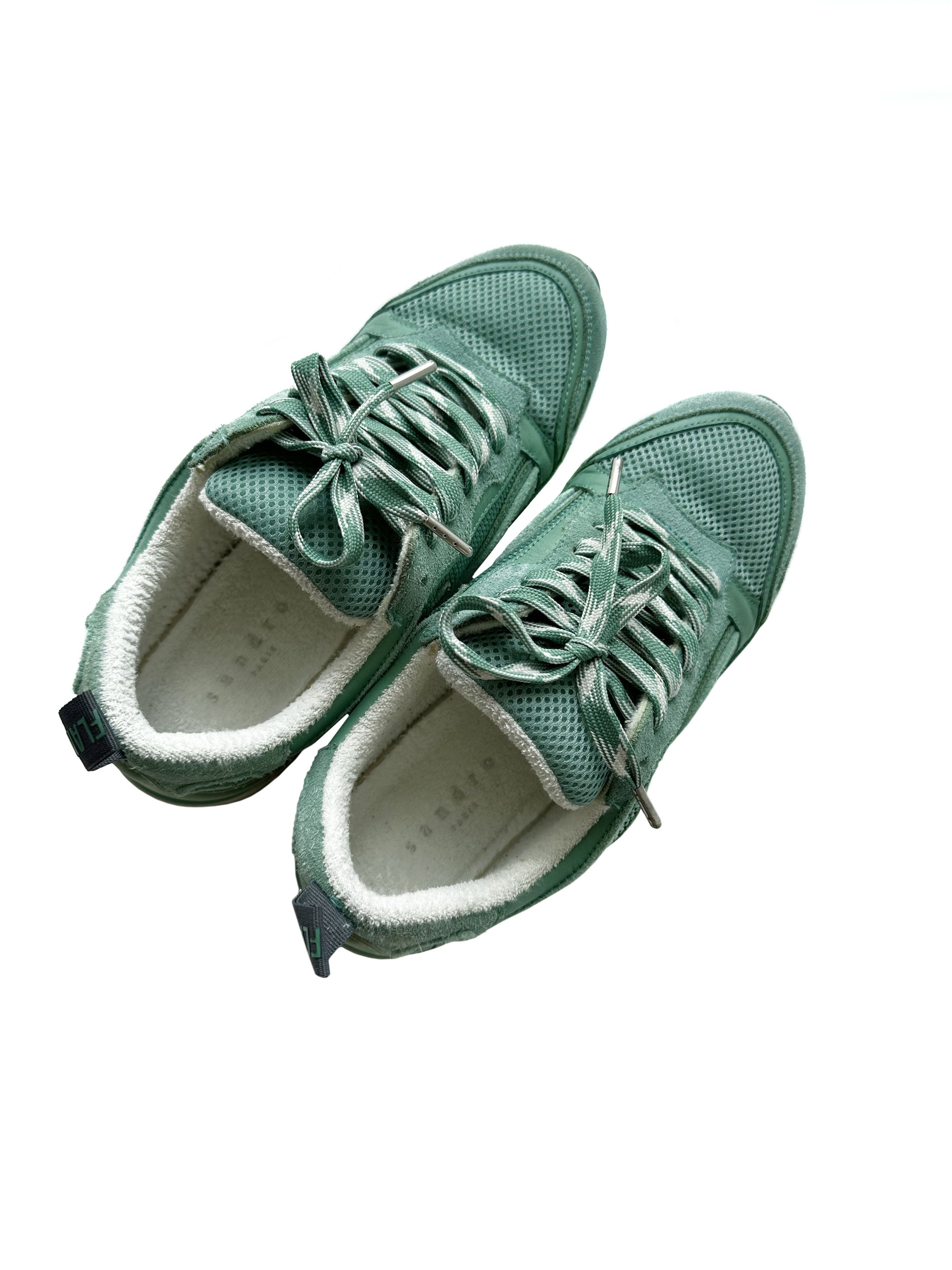 Sandro Sandro Flame turquoise suede sneakers Size US 6 / IT 36 - 4 Thumbnail