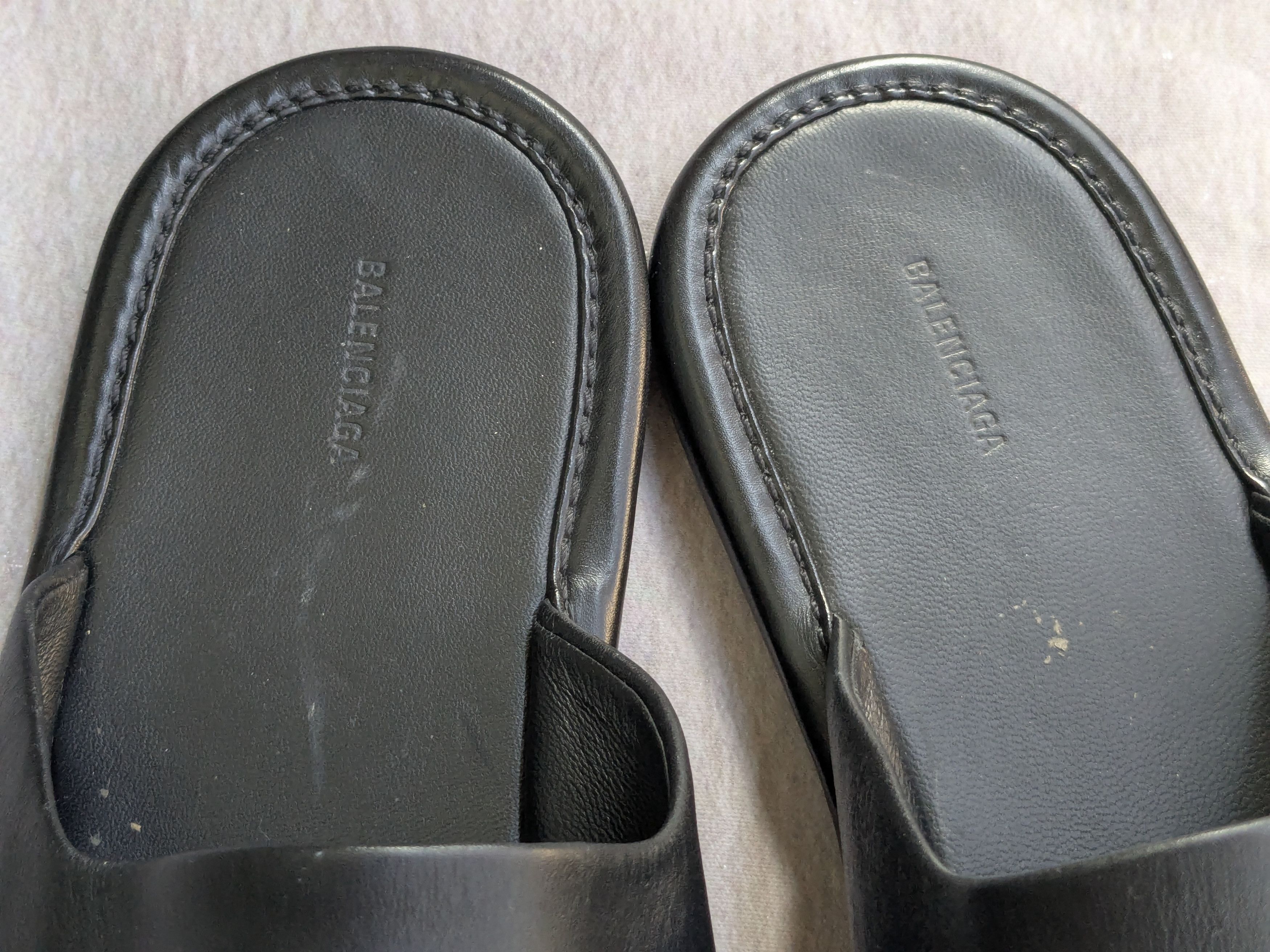 Balenciaga Balenciaga Leather Slippers Black Leather 7 40 Sandals Mules Size US 7 / EU 40 - 5 Thumbnail
