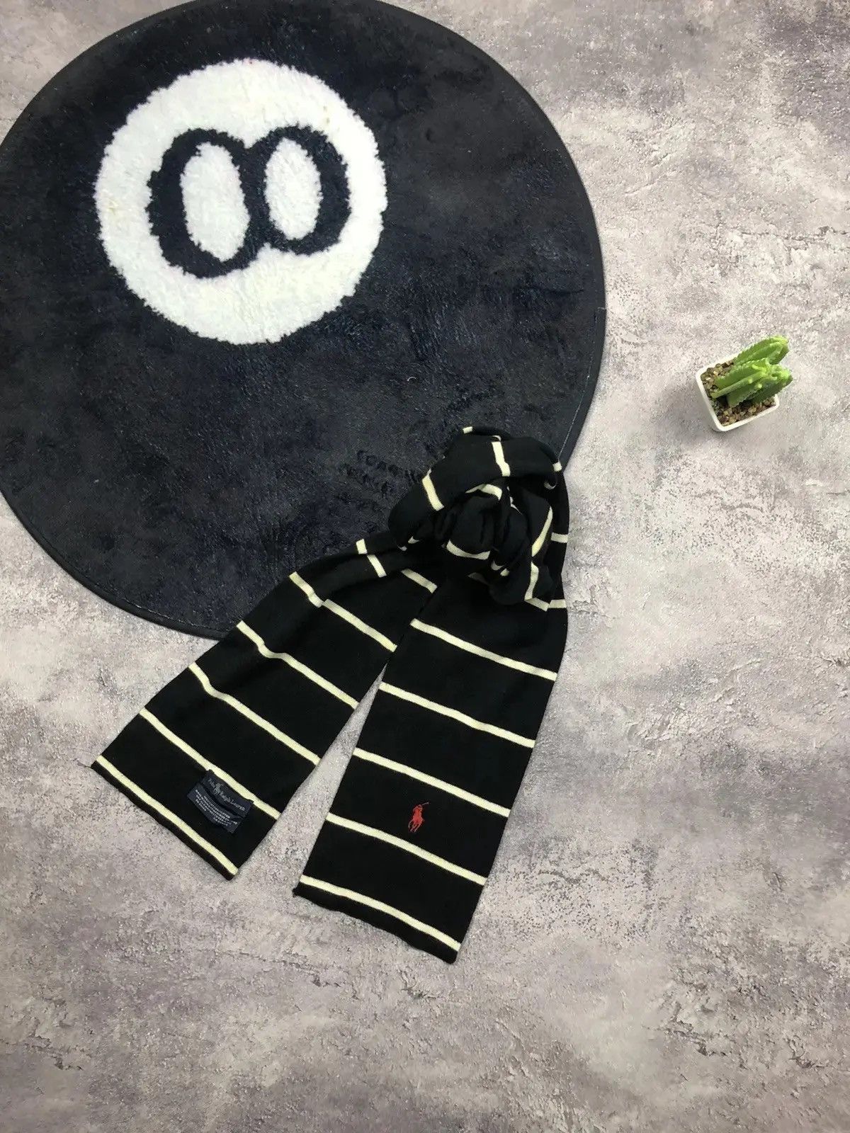 Polo Ralph Lauren POLO RALPH LAUREN Vintage Cotton Striped Scarf Streetwear Size ONE SIZE - 1 Thumbnail