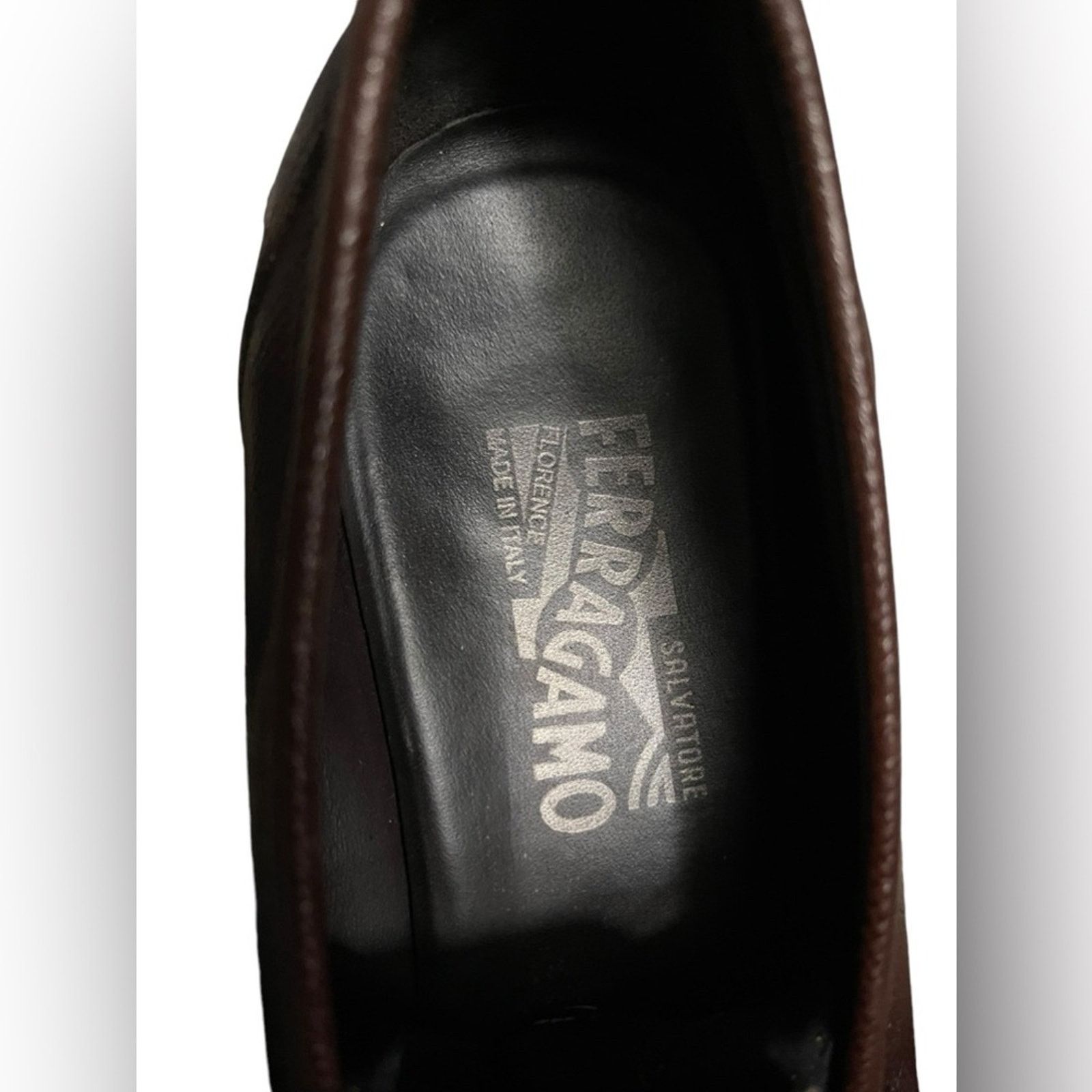 Salvatore Ferragamo SALVATORE FERRAGAMO Twist 12 D Dark Brown Pebble Loafers Size US 12 / EU 45 - 5 Thumbnail