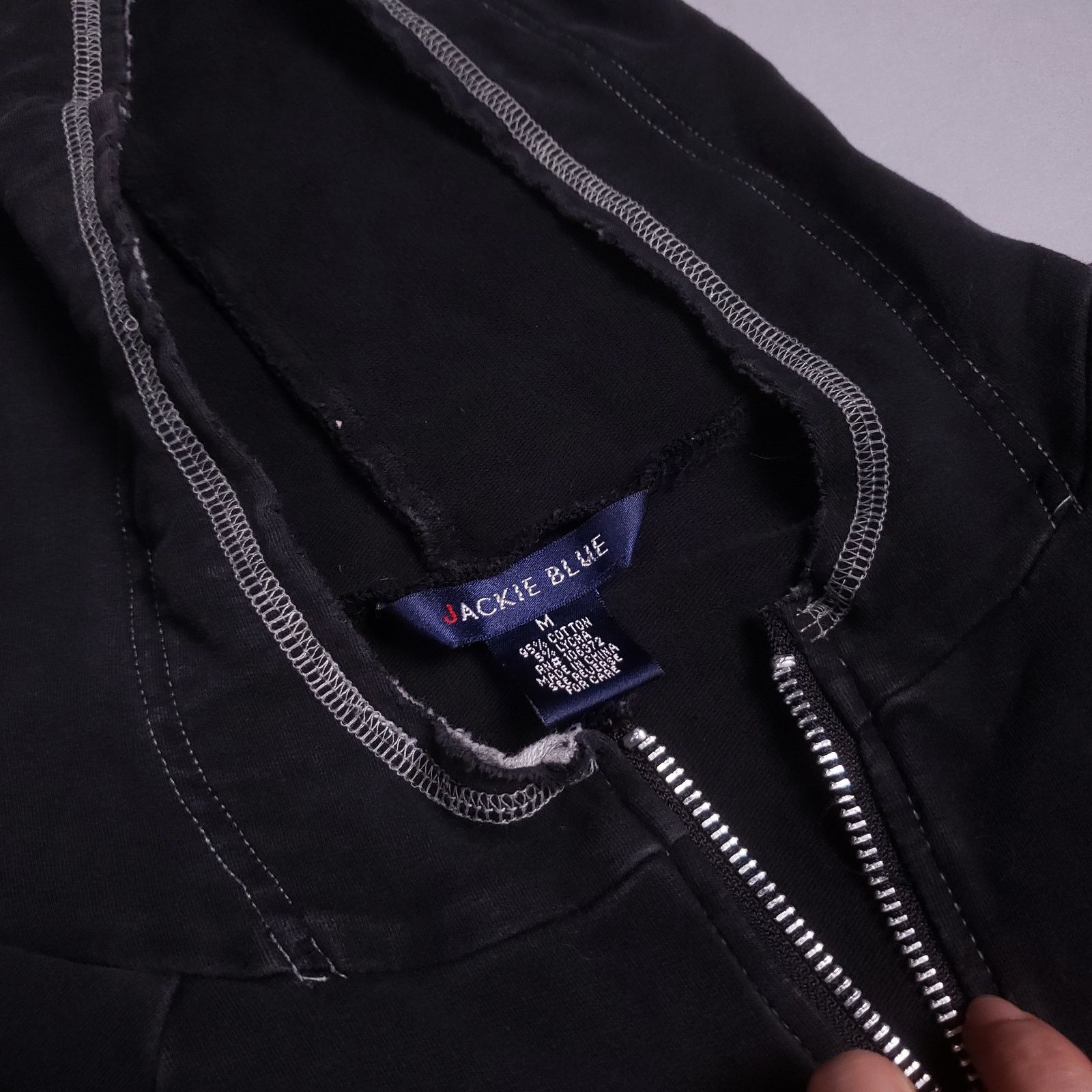Vintage Vintage y2k Jackie Blue Womens zip-up hoodie Size M / US 6-8 / IT 42-44 - 3 Thumbnail