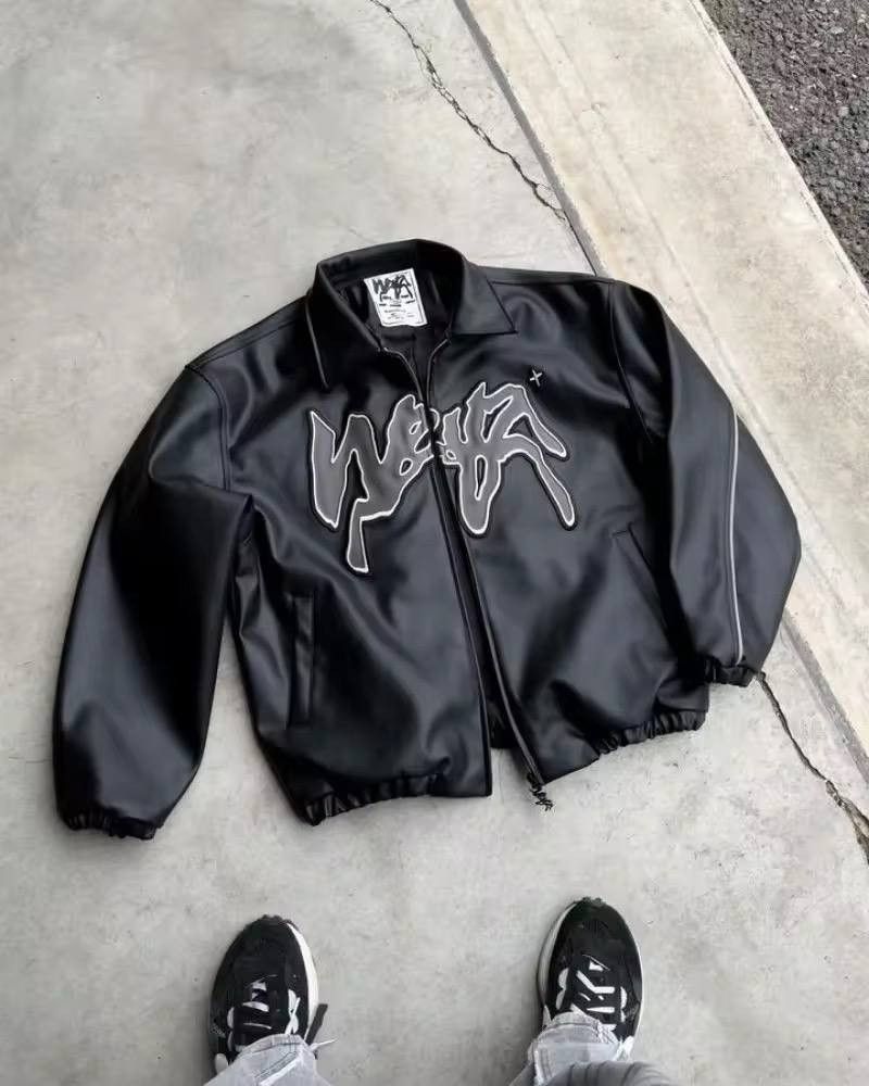Japanese Brand × Vintage zippered leather jacket y2k Size US L / EU 52-54 / 3 - 1 Thumbnail