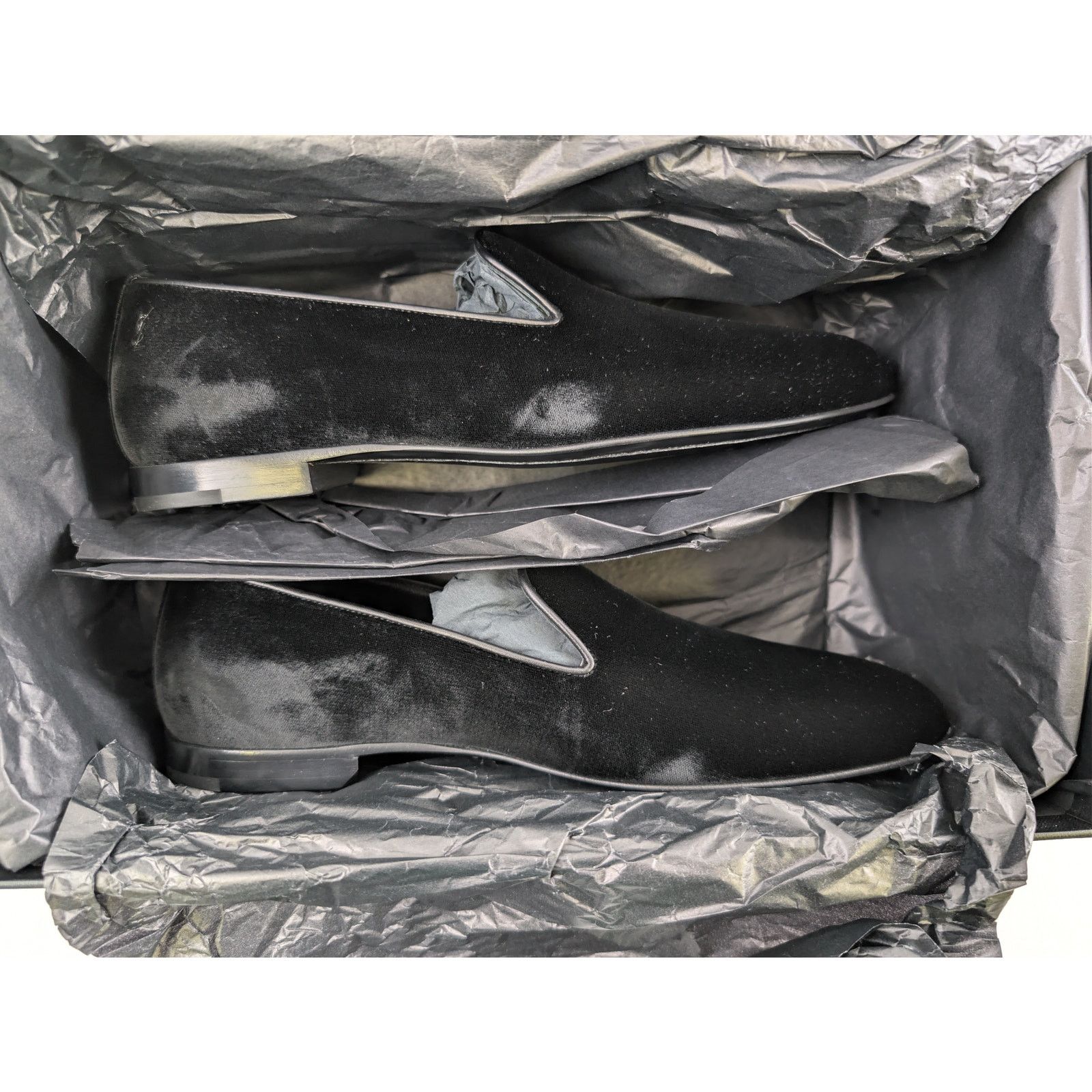 Saint Laurent Paris o1rshd1 velvet slip-on loafers shoe in Black Size US 8 / EU 41 - 20 Thumbnail