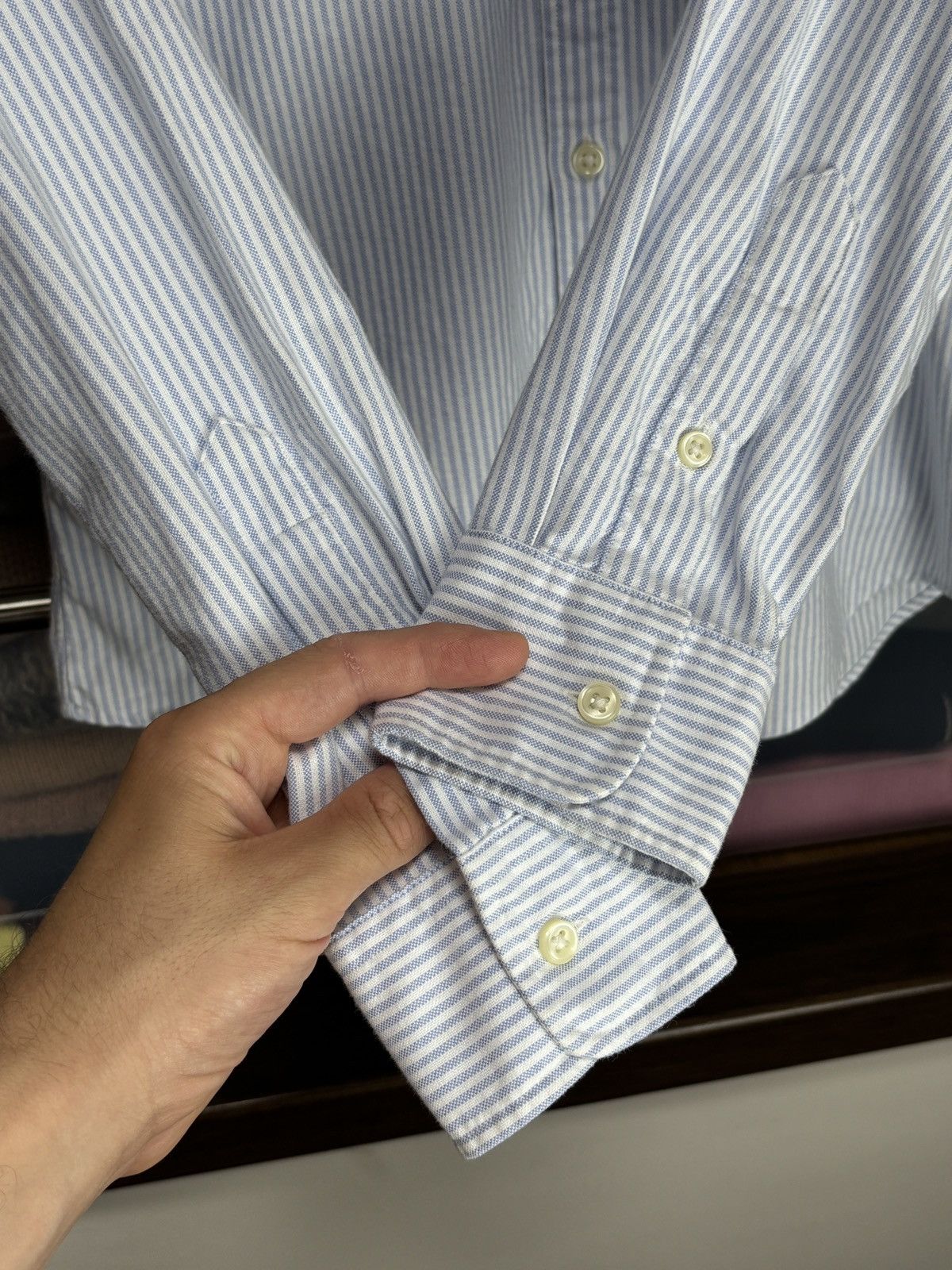 Ralph Lauren Ralph Lauren Luxury Striped Long Sleeve Oxford Shirt Size S / US 4 / IT 40 - 3 Thumbnail