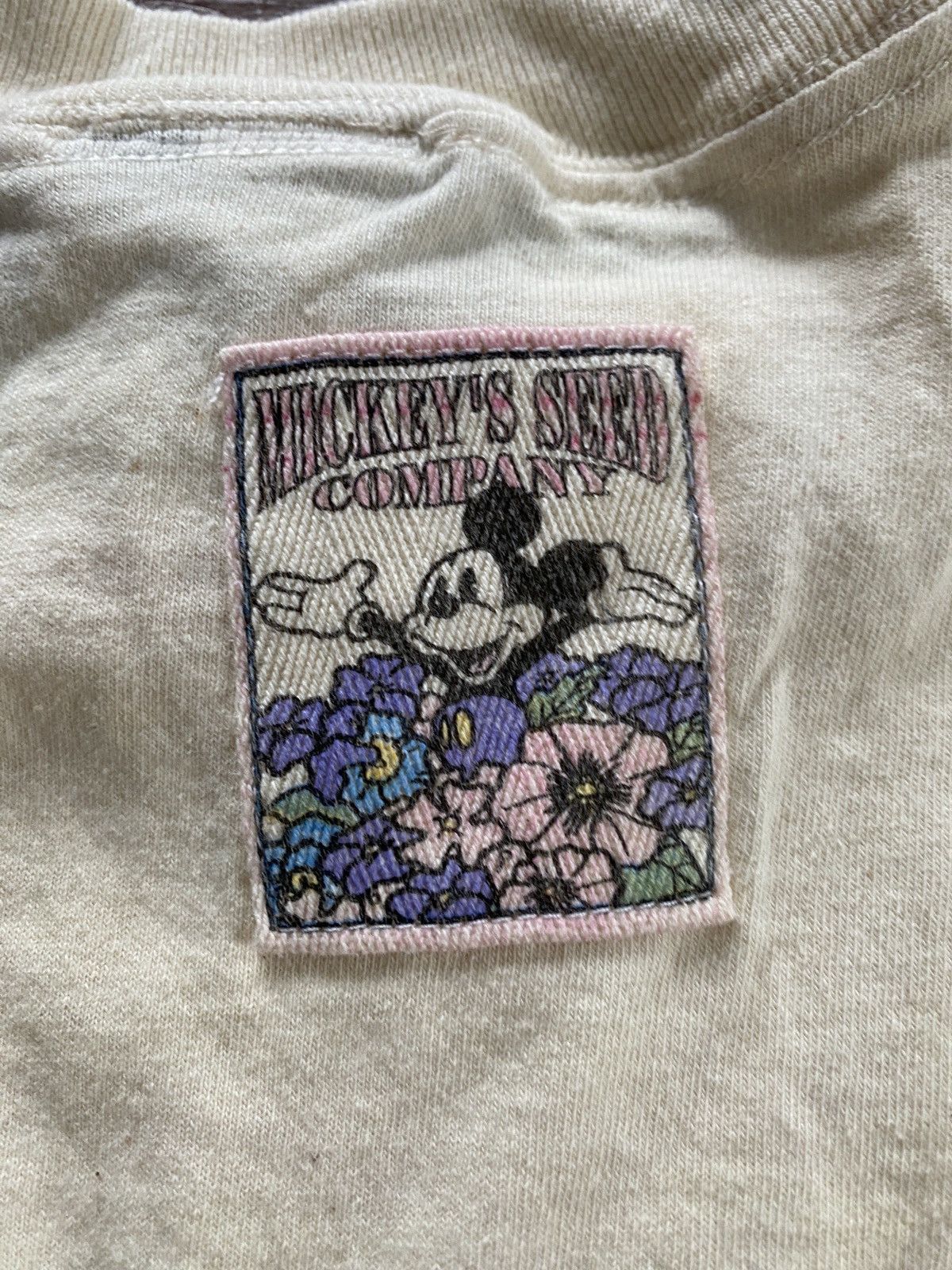 Vintage NWT 90’s Mickey Seed Minnie Pansy Single Stitch Tee