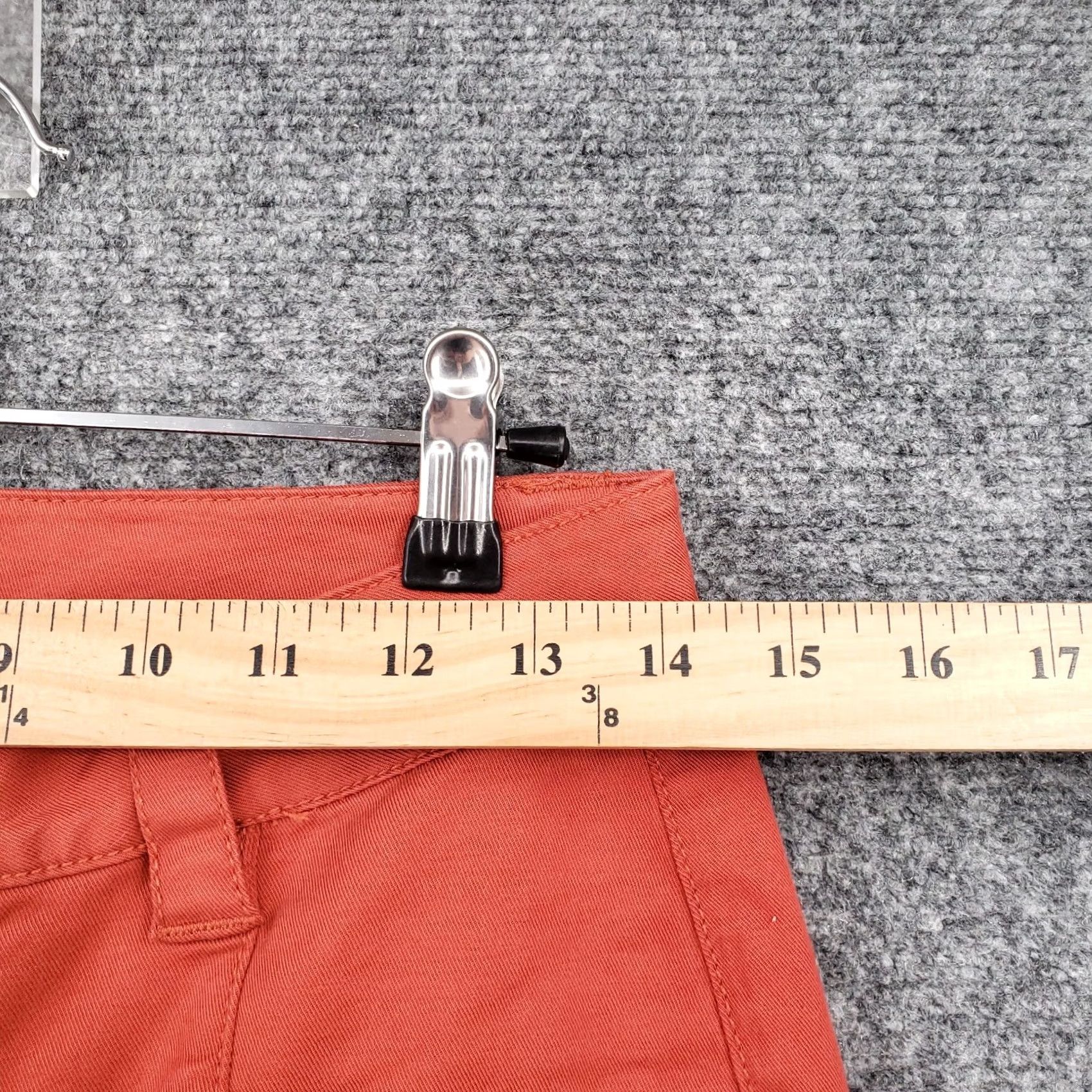 Vintage CAbi Pants Womens 4 Slim Leg Twill Stretch Orange solid Front Pocket Zip 30in Inseam Casual Formal Business Carpenter Mens Womens Girls Boys Size 27" / US 4 / IT 40 - 6 Thumbnail