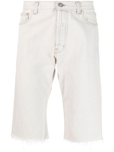 o1s1wg110724 Relaxed Fit Denim Shorts in White