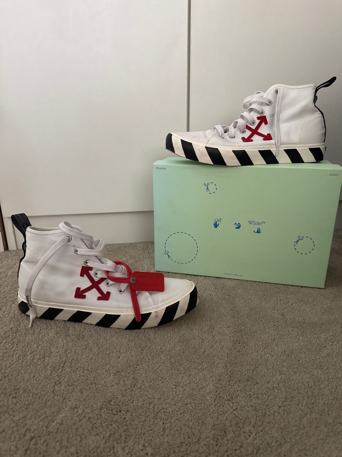 Off-White Off-White High-Top Vulcanized Size US 12 / EU 45 - 1 Thumbnail