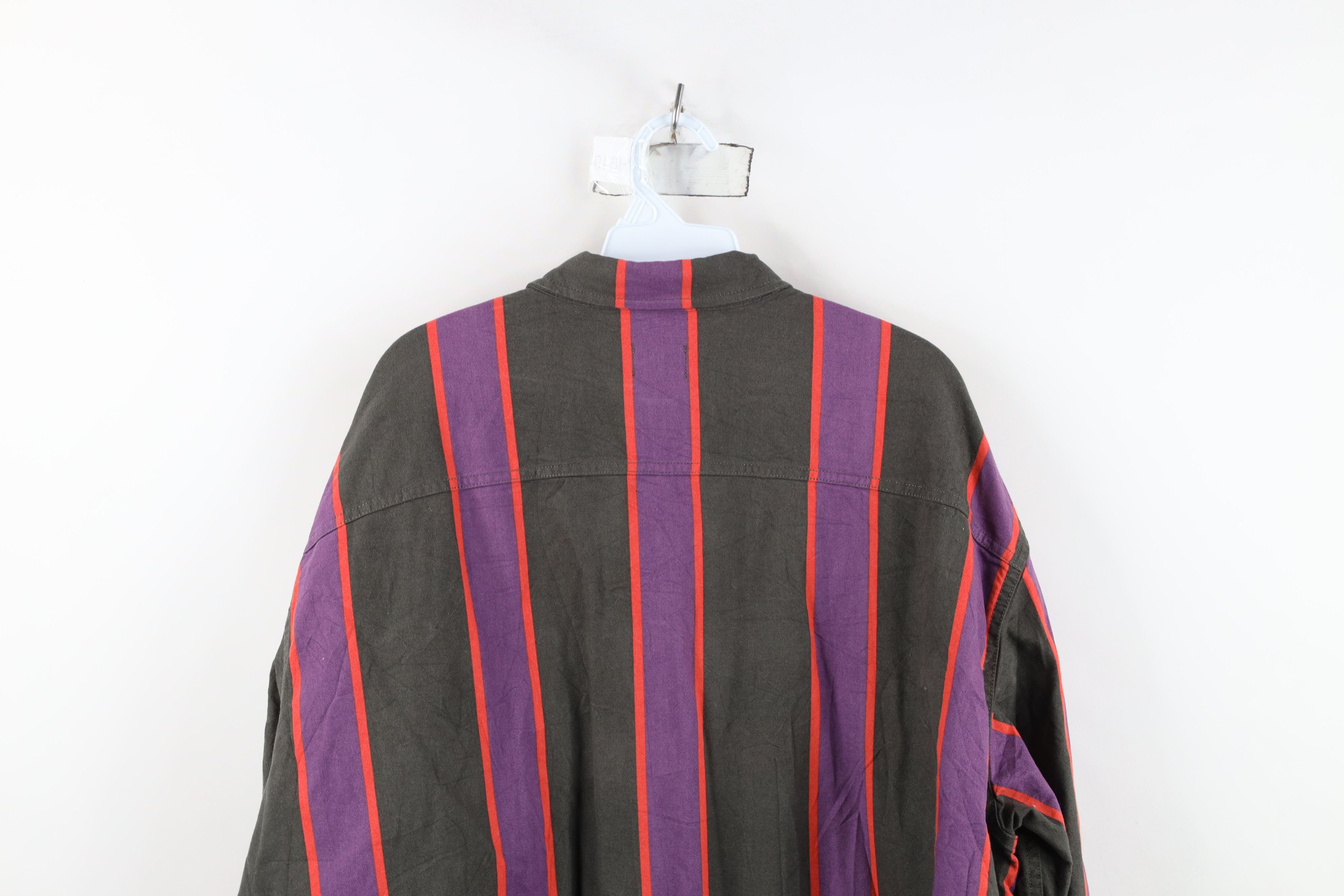 Levi's Vintage Y2K Levis Block Baggy Chamois Cloth Button Shirt Size US XL / EU 56 / 4 - 14 Thumbnail