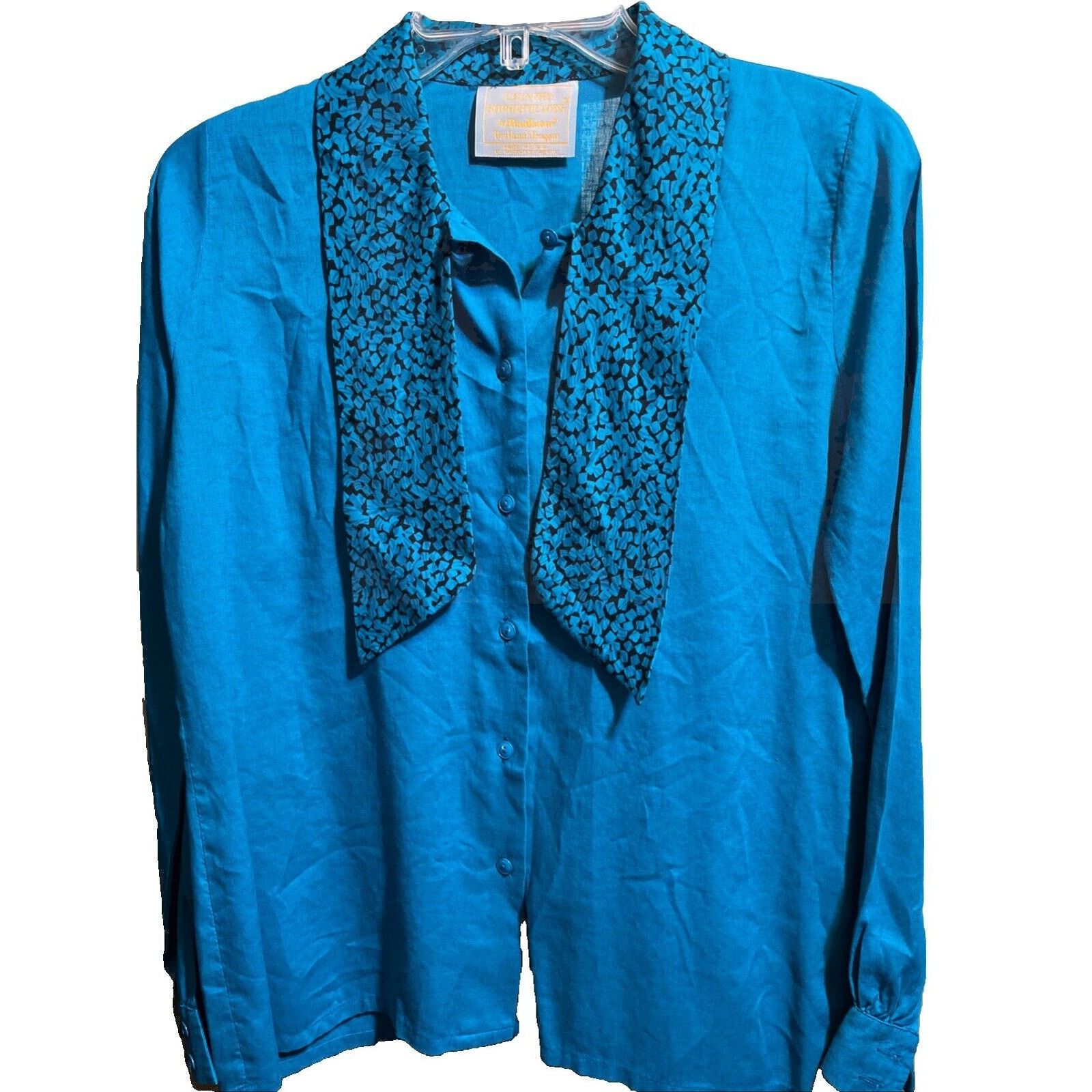 Pendleton Pendleton Country Sophisticates Women 6 Blue Rayon Linen Top Size M / US 6-8 / IT 42-44 - 1 Thumbnail