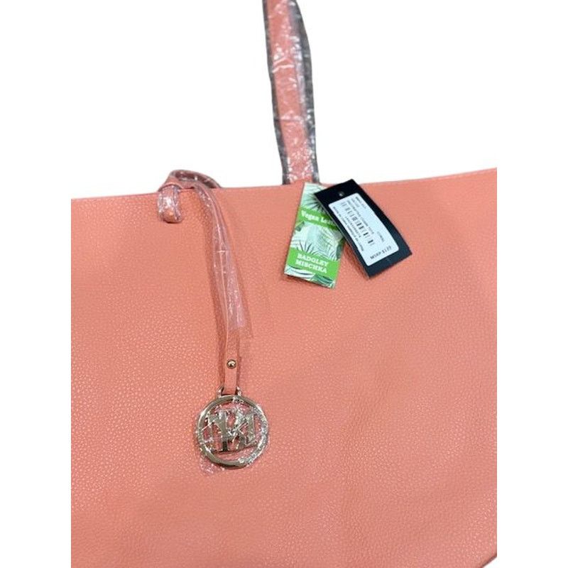 Badgley Mischka Badgley Mischka Chain Tote in “Coral” Vegan Leather Size ONE SIZE - 3 Thumbnail