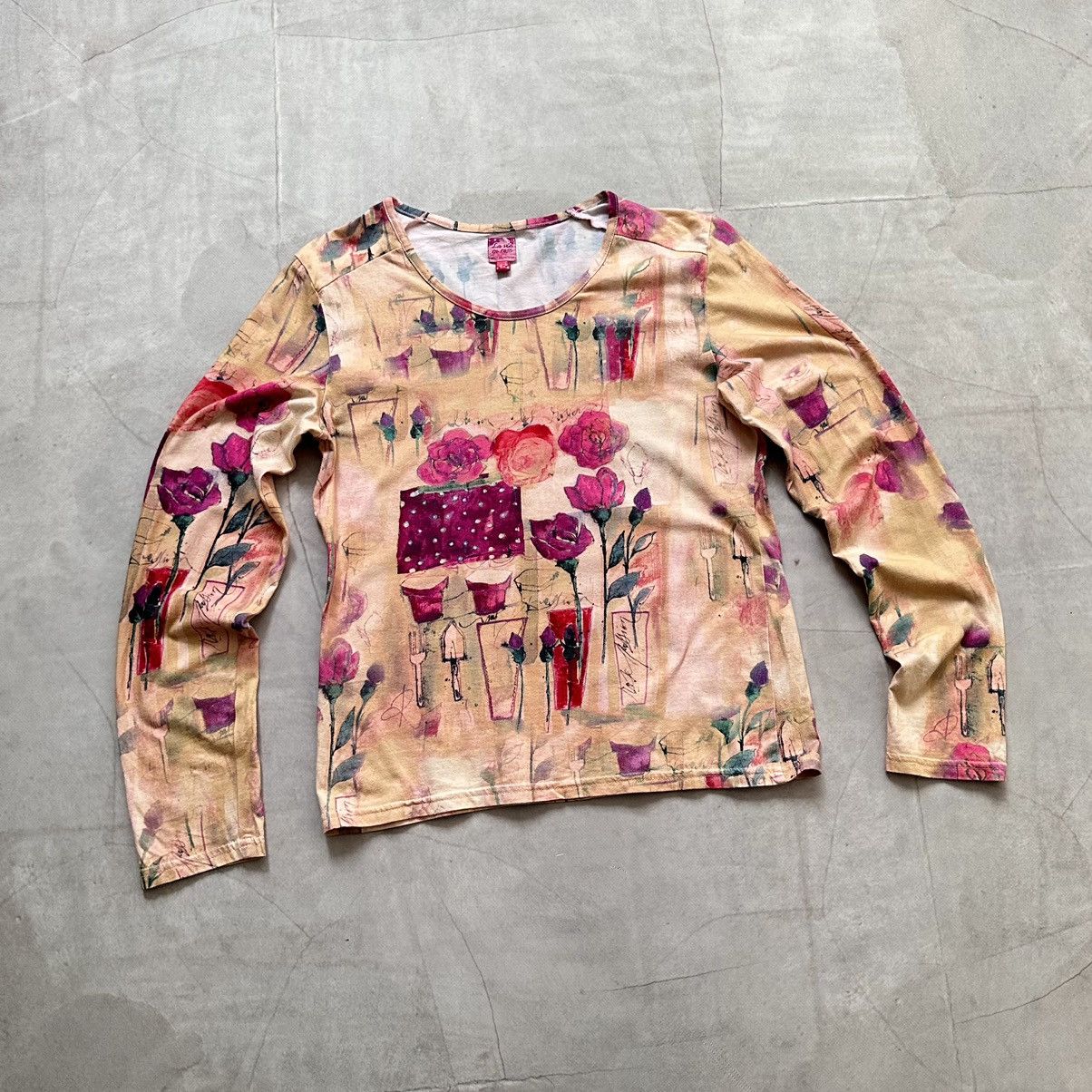 Hysteric Glamour Japan Floral Hysteric Glamour Style Long Sleeve T Shirt Y2K Size M / US 6-8 / IT 42-44 - 4 Thumbnail