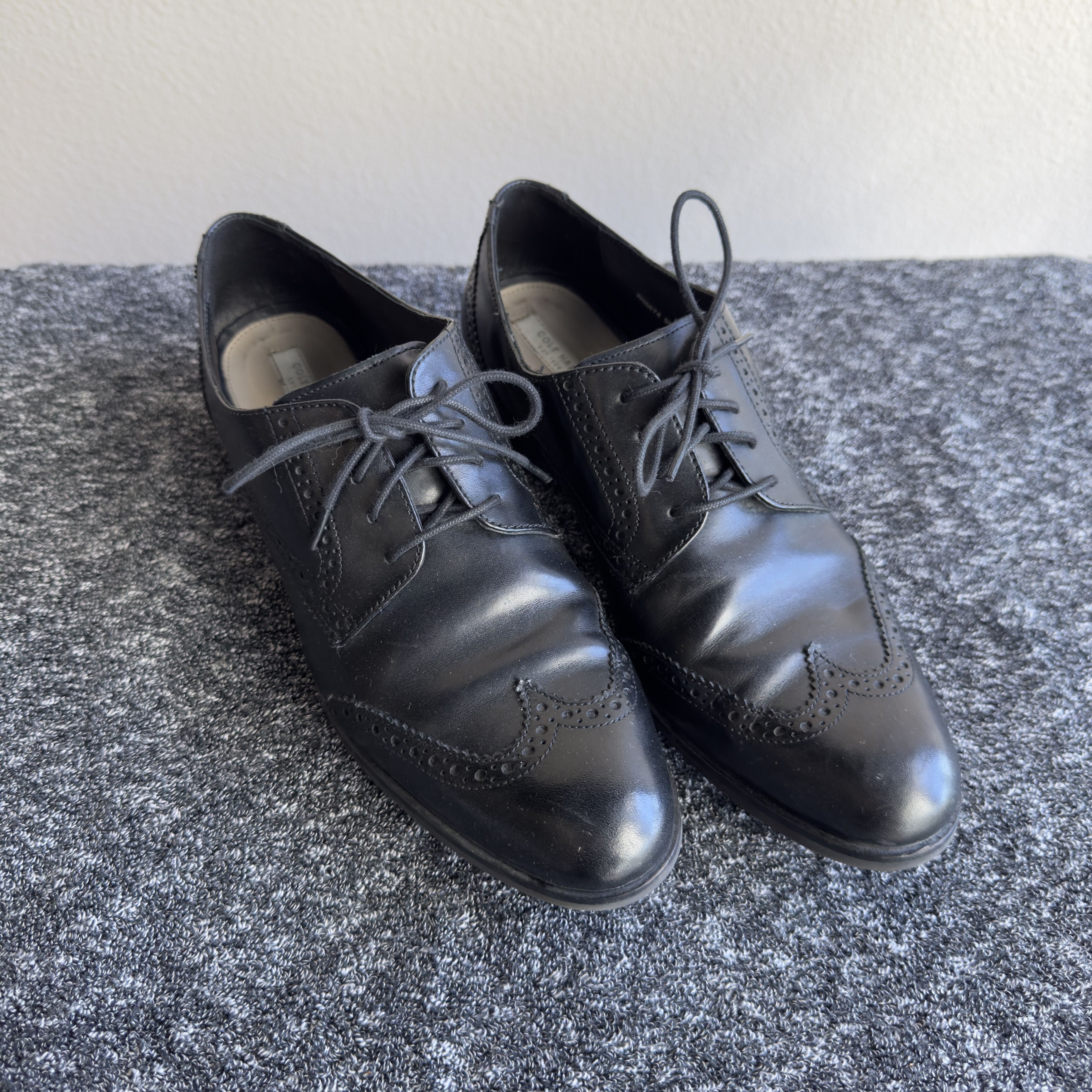 Cole Haan Cole Haan - Classic Black leather wingtips Size US 9 / IT 39 - 2 Thumbnail