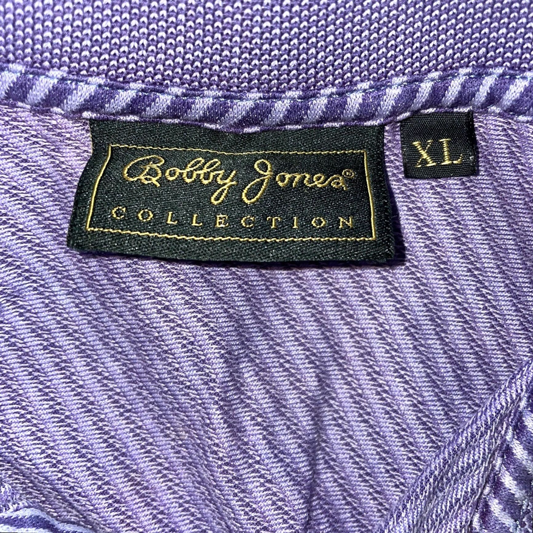 Vintage Bobby Jones Collection Polo Golf Shirt Mens XL Purple Short Sleeve Button-Down Collar Shirt Size US XL / EU 56 / 4 - 4 Thumbnail