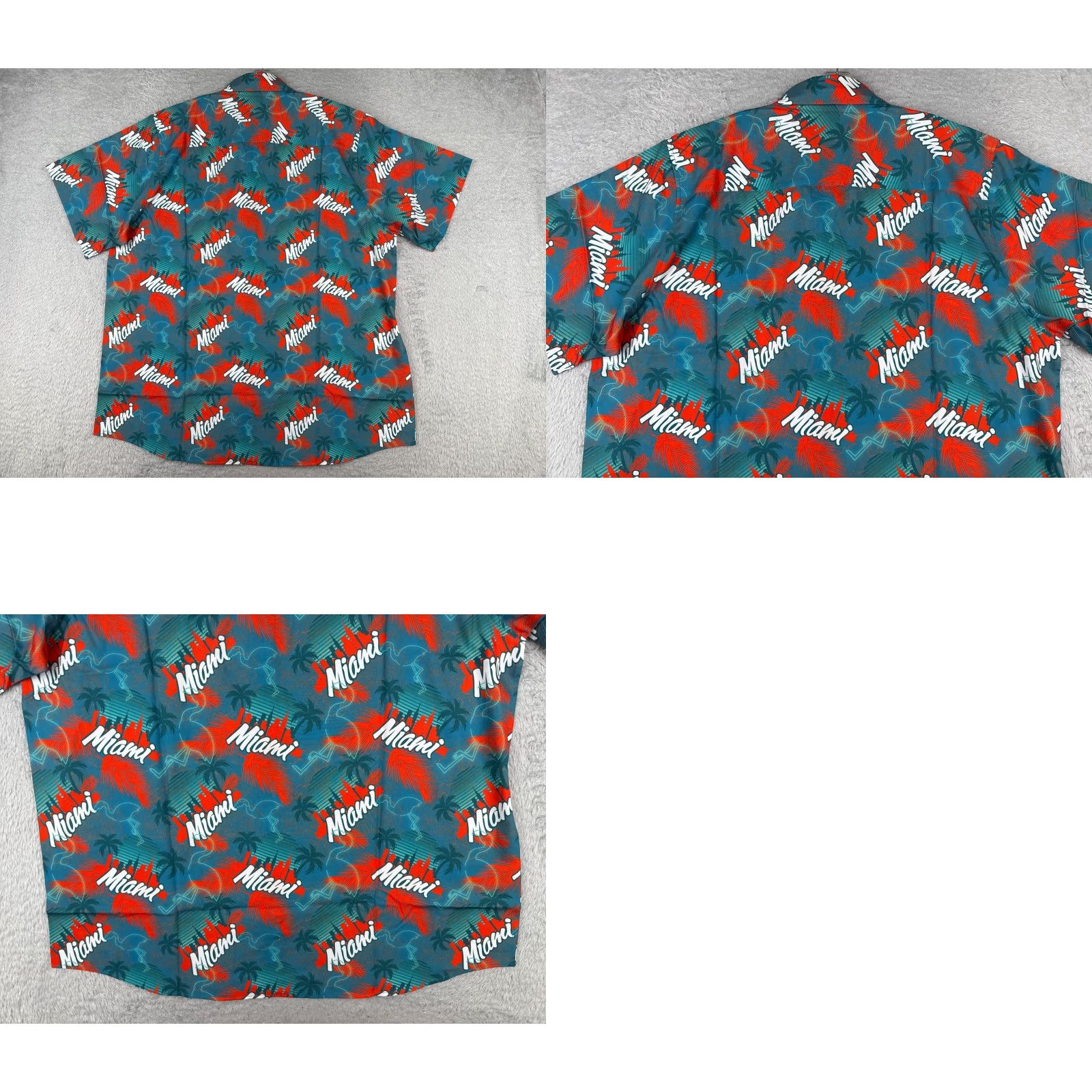 Vintage Dixxon Party Shirt Men 2XL Blue Red The Vice Miami Flamingo Floral Short Sleeve Button-Up Hawaiian 90s Printed Mens Size US XXL / EU 58 / 5 - 9 Thumbnail