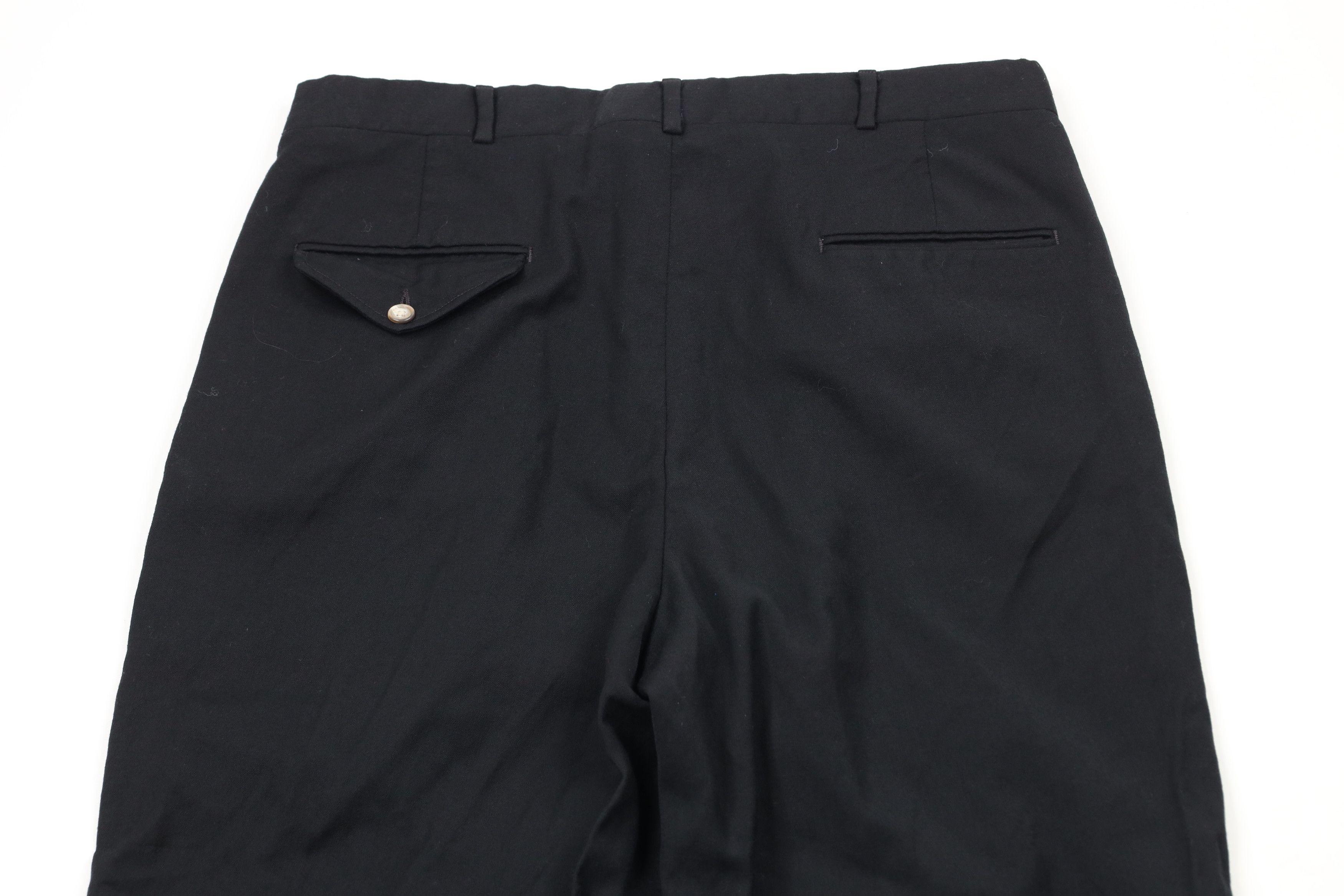 Lands' End × Vintage Vintage 90s Lands End Wide Leg Wool Chino Pants Black USA Size US 34 / EU 50 - 11 Thumbnail