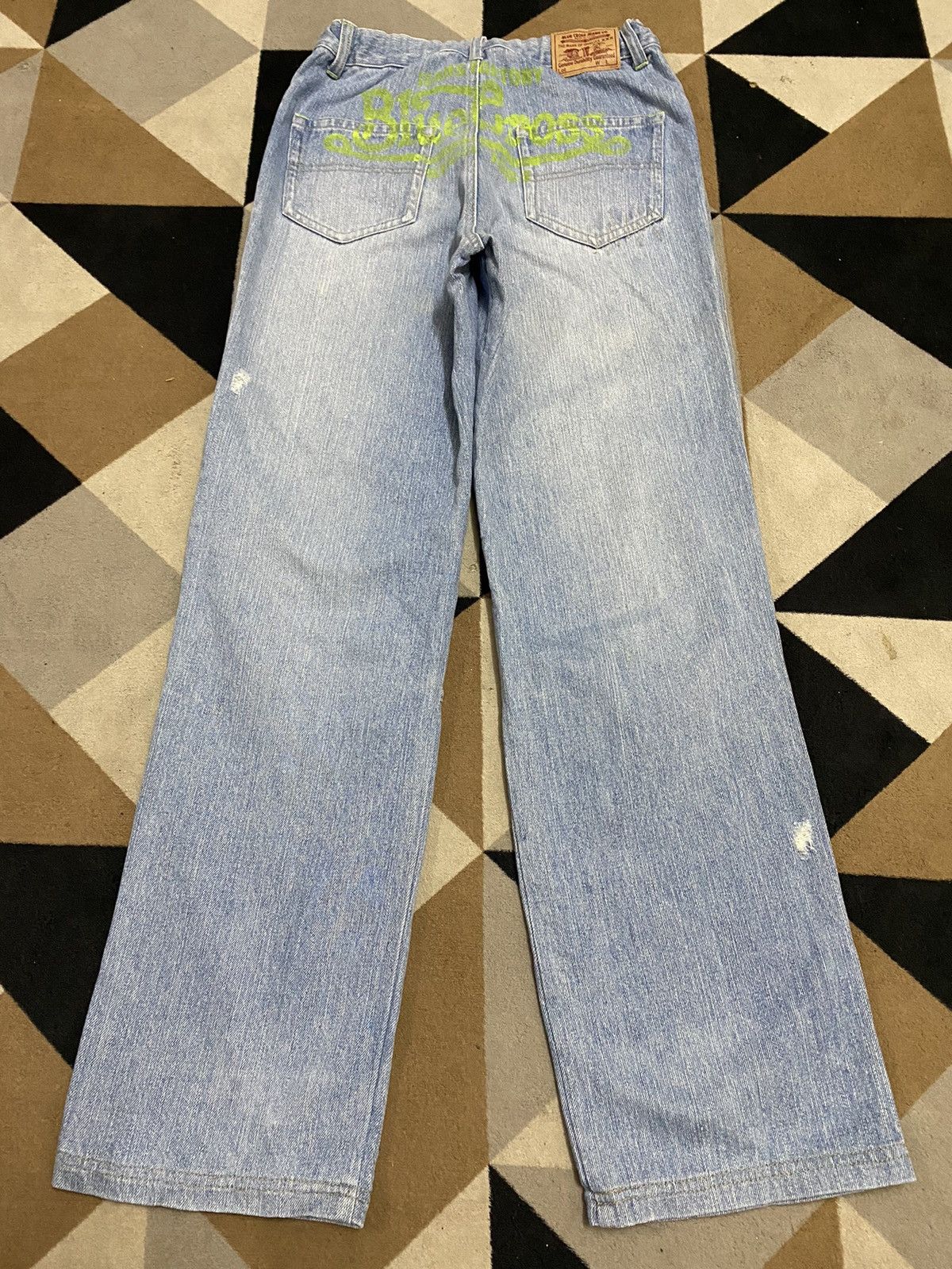 Japanese Brand Vintage Japanese Brands Faded Embroidered Distressed Jeans Size US 30 / EU 46 - 2 Thumbnail