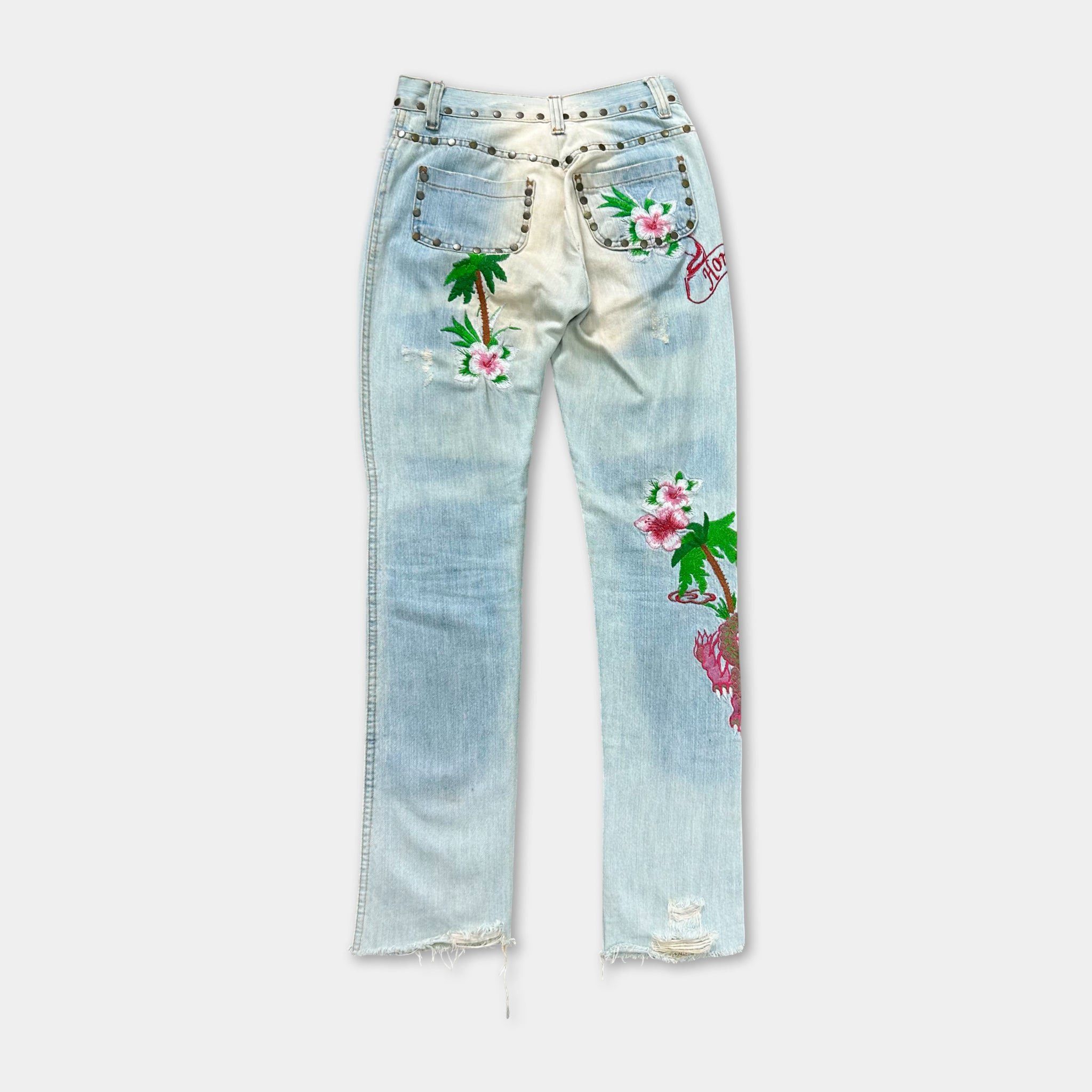 Dolce & Gabbana Dolce & Gabbana SS06 "Honolulu" Embroidered Skinny Jeans Size 28" / US 6 / IT 42 - 5 Thumbnail