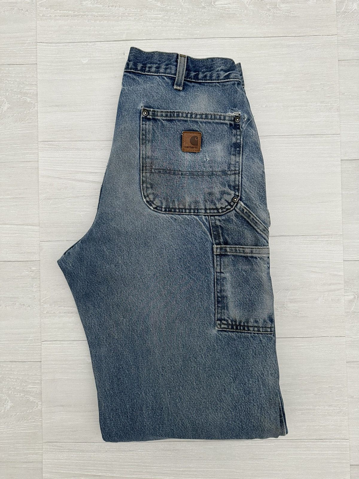 Carhartt AMAZING Distressed Blue Carhartt Double Ruck Denim Jeans 34 Size US 34 / EU 50 - 5 Thumbnail