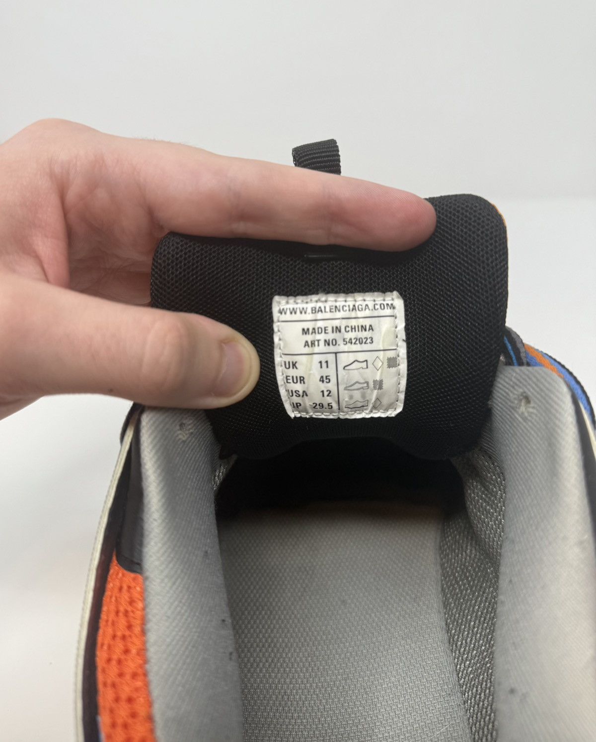 Balenciaga Balenciaga Track Sneaker White/Orange/Blue Size US 12 / EU 45 - 7 Thumbnail