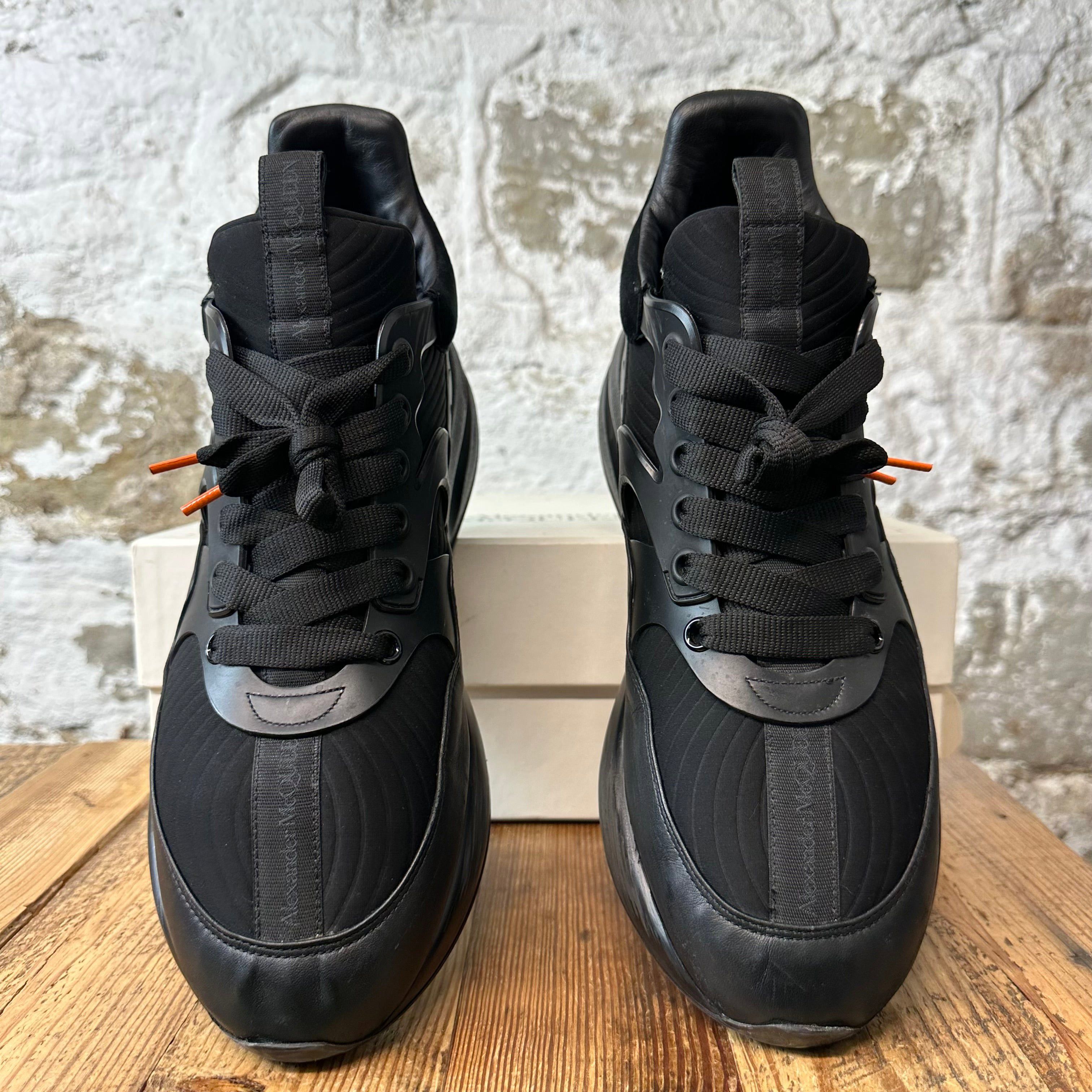 Alexander McQueen Alexander Mcqueen Triple Black Nappa Joey Sneaker Sz 12 (45) Size US 12 / EU 45 - 3 Thumbnail