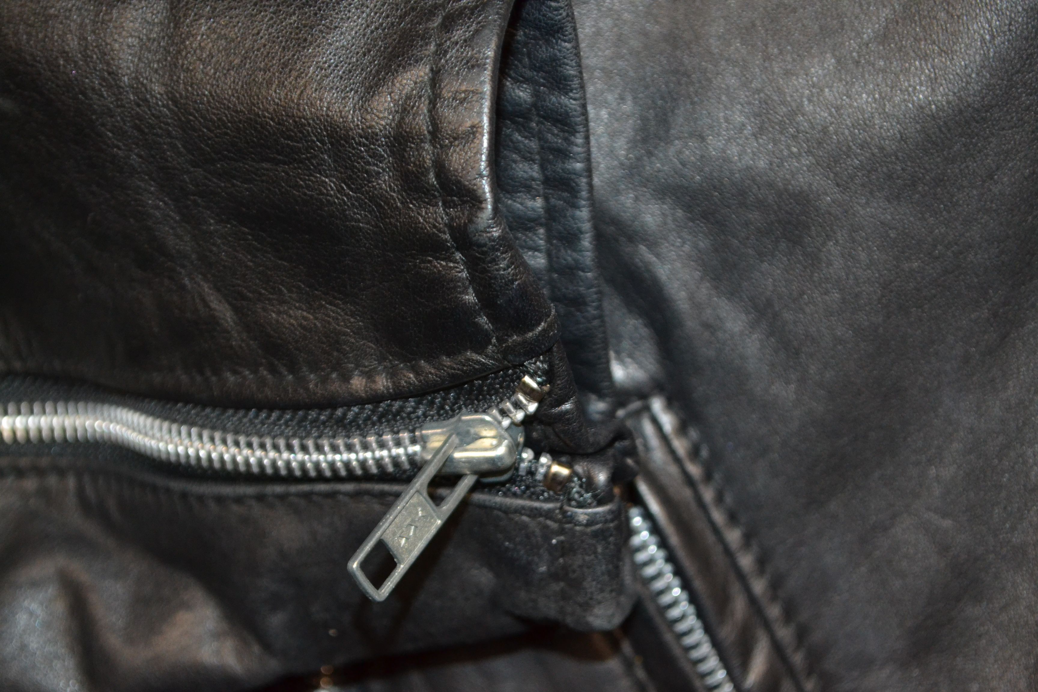 Vintage On The Fringe Black Leather Biker Jacket M Made Canada Size M / US 6-8 / IT 42-44 - 6 Thumbnail