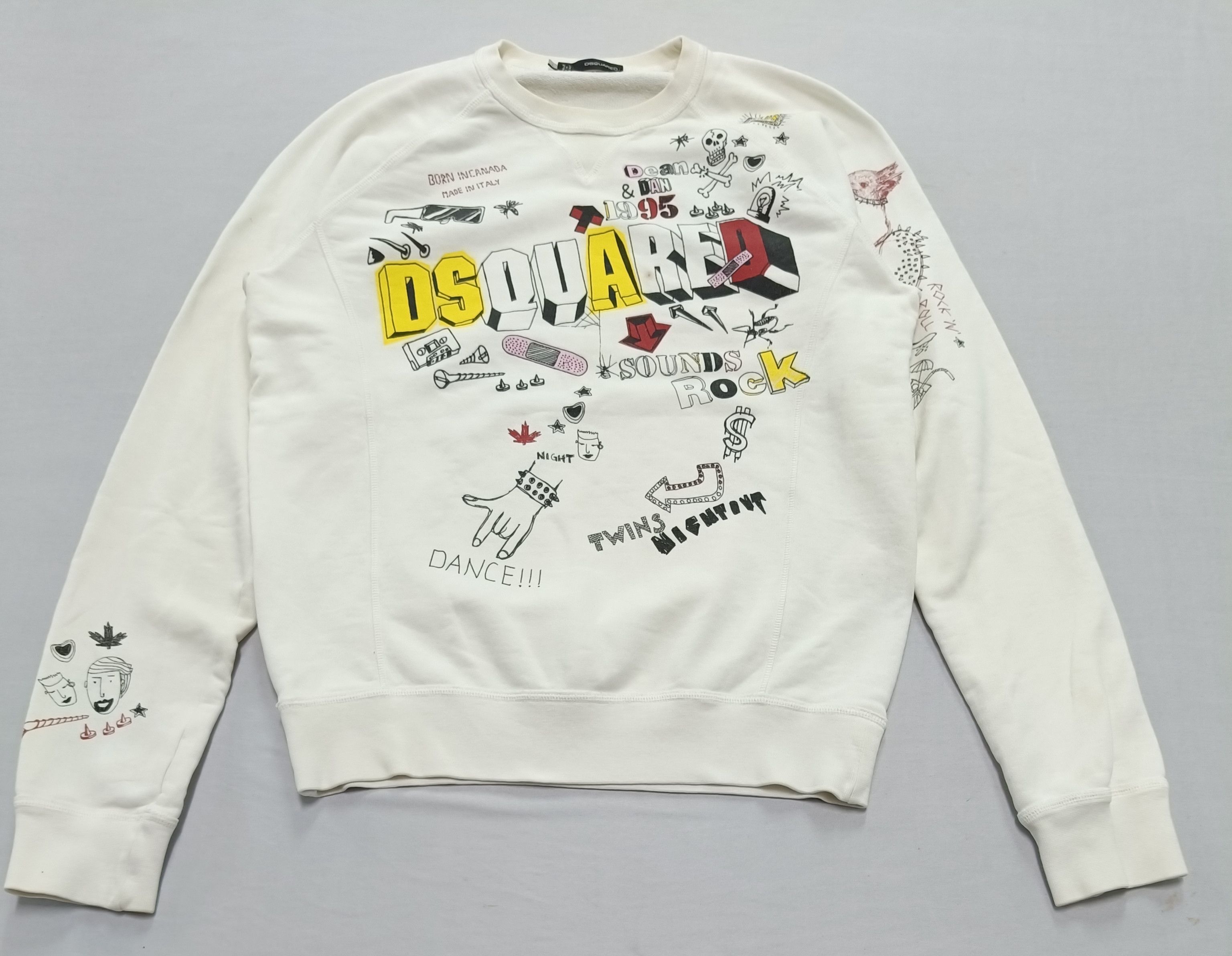 Dsquared2 Dance Music Illustration Pullover Sweatshirt/Jumper Size US L / EU 52-54 / 3 - 1 Thumbnail