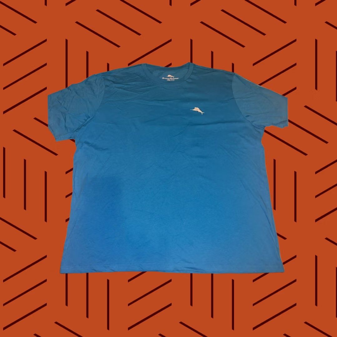 Tommy Bahama VINTAGE Tommy Bahama Tee Shirt 2XL Blue Boater Golfer Shirt Mens Regular Pockets Logo Beach Nautical Tropical Size US XXL / EU 58 / 5 - 1 Thumbnail