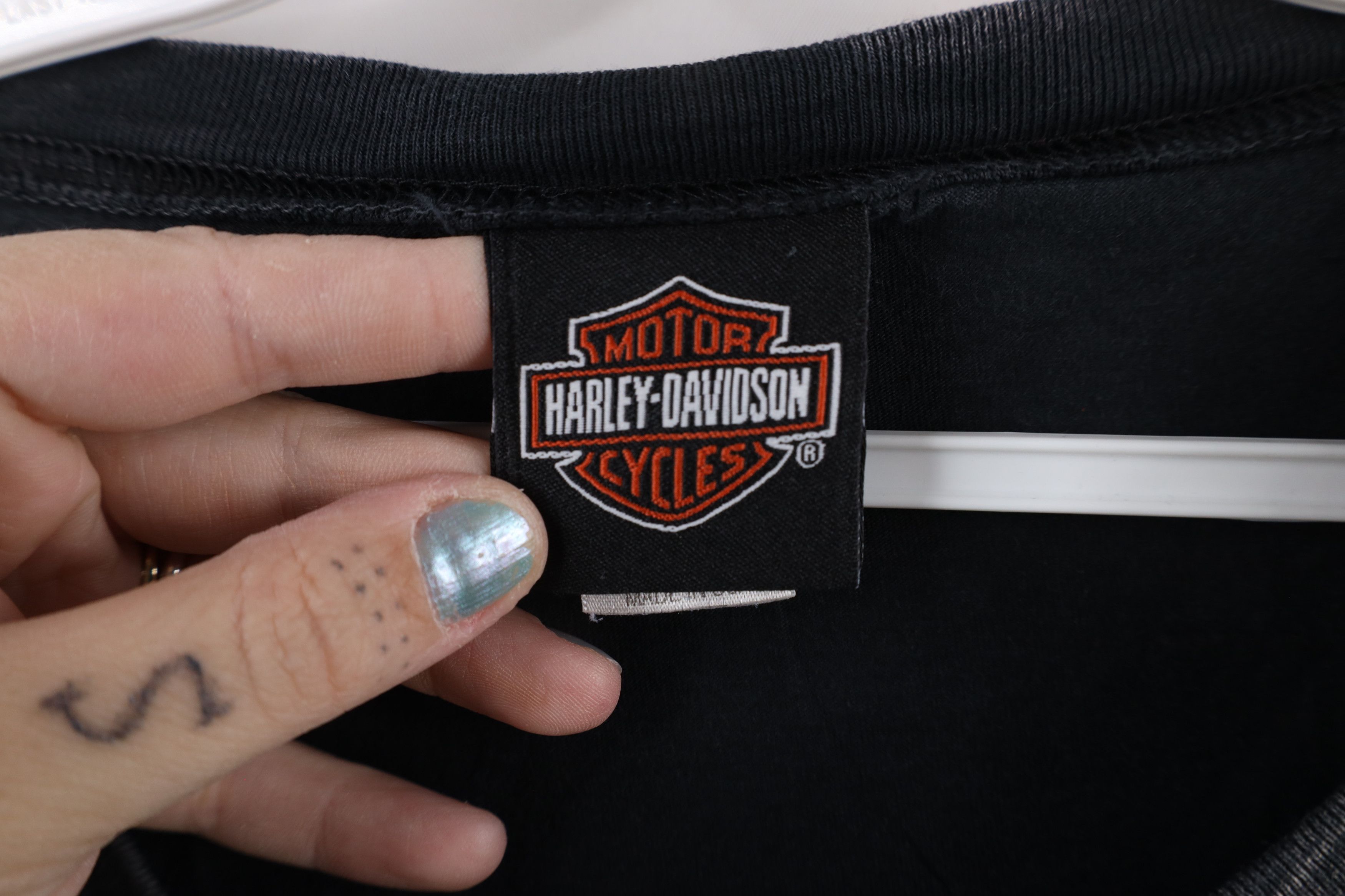 Harley Davidson Vintage Harley Davidson Acid Wash Eagle Long Sleeve T-Shirt Size US XXL / EU 58 / 5 - 8 Thumbnail