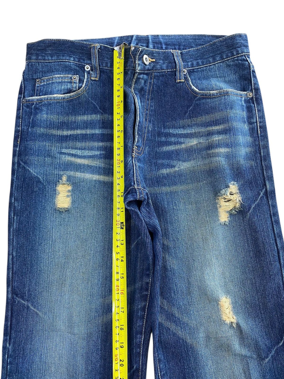 Japanese Brand Japanese Brand Whiskers Faded Style Ripped Jeans Size US 32 / EU 48 - 6 Thumbnail