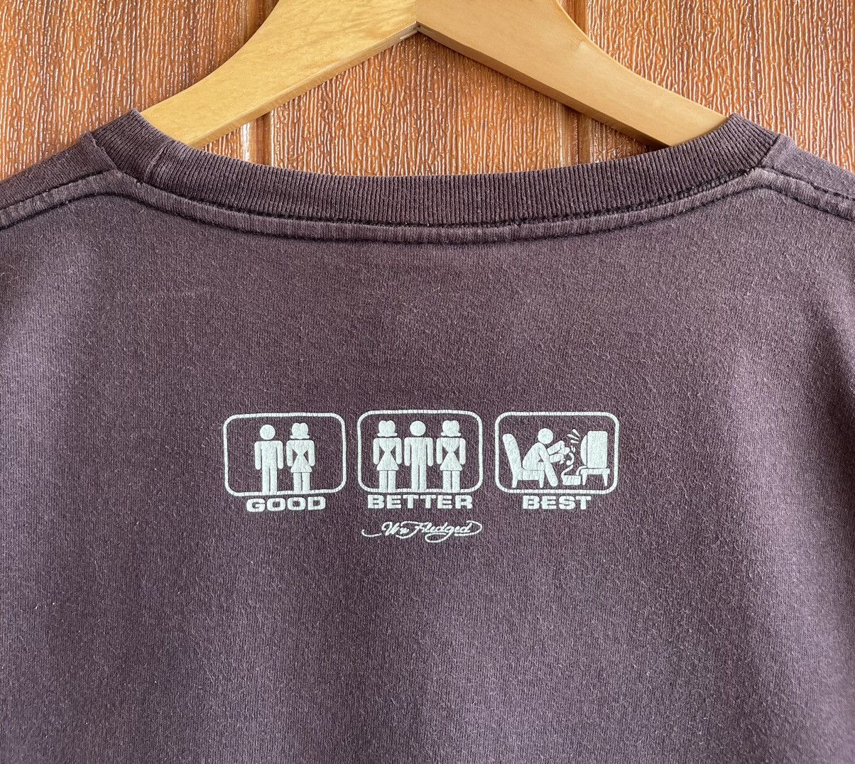 Vintage Vintage’90s🔥UNFLEDGED🔥Good Better Best Humor faded Tshirt Size US L / EU 52-54 / 3 - 10 Thumbnail