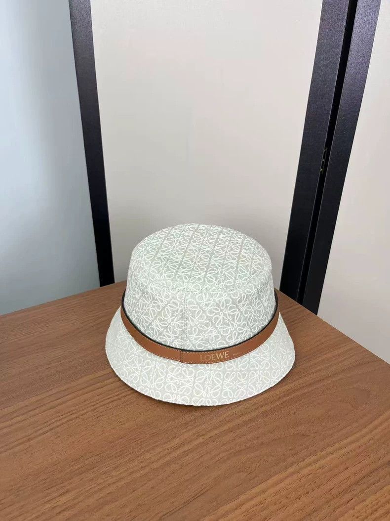 Loewe LOEWE size 57 Cotton bucket hat with embossed logo leather Size ONE SIZE - 2 Thumbnail