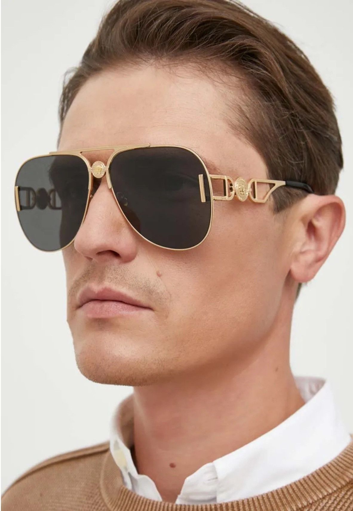 image of New Versace Ve2255 1002/87 Women Sunglasses Ve2255 100287 in Grey, Men's
