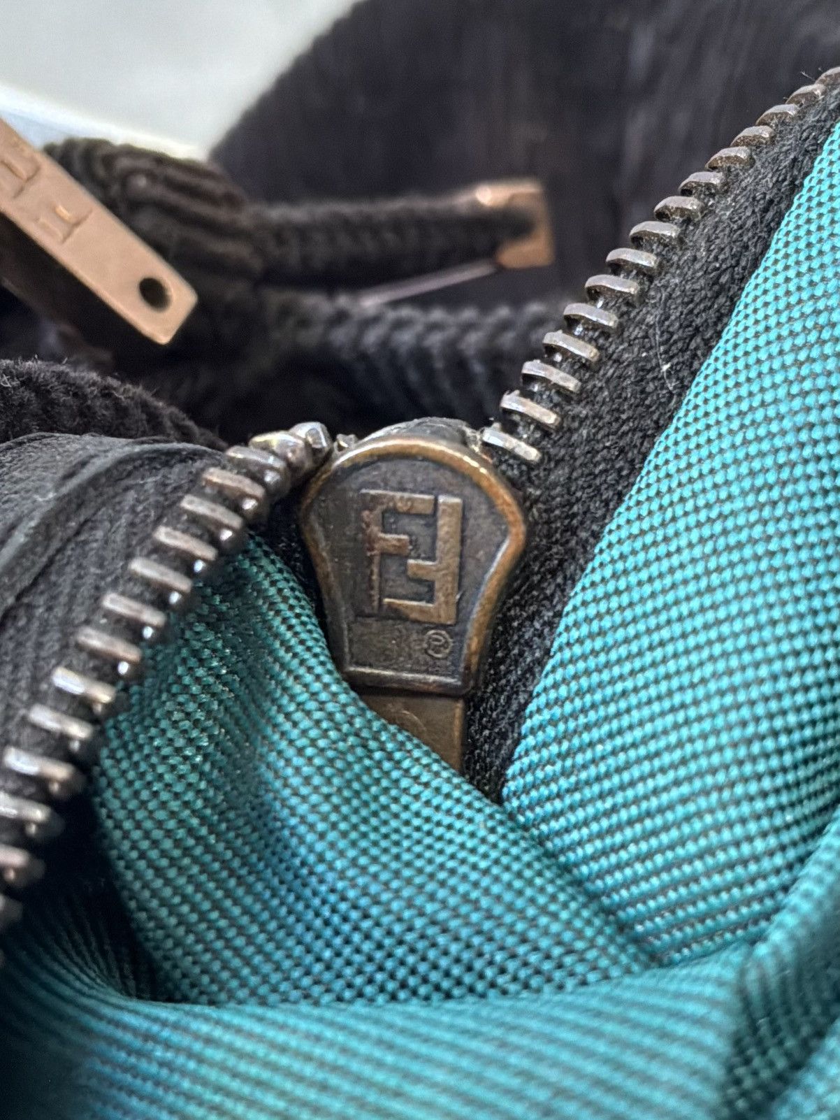Fendi 2000s Fendi - Curdoroy on Copper Hardware Mamma Baguette Bag Size ONE SIZE - 22 Thumbnail