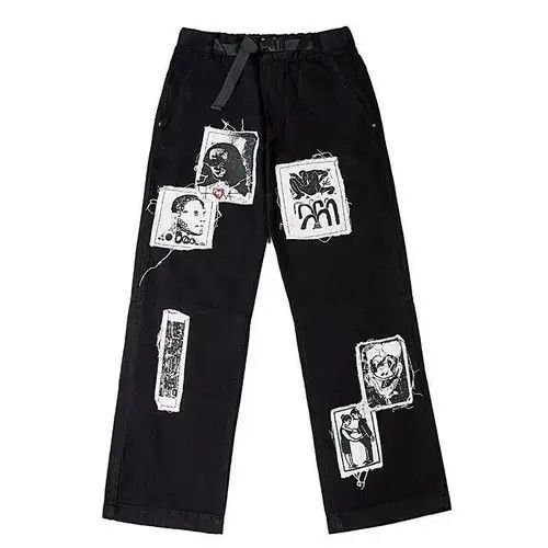 Japanese Brand Japanese style punk jeans with patches Size US 32 / EU 48 - 6 Thumbnail