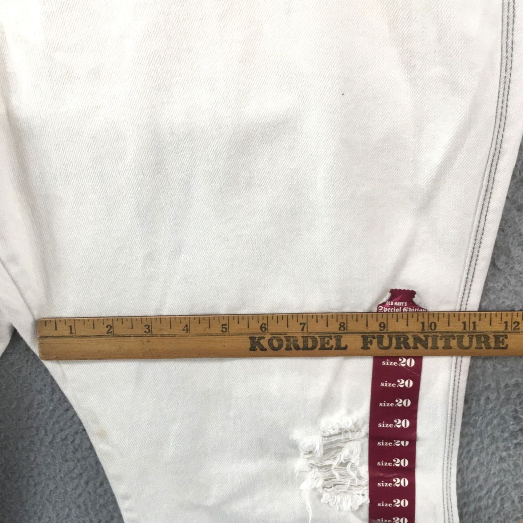 Old Navy Old Navy Jeans Womens 20 Regular White Denim Bootcut Mid Rise Zip Rise Casual Jeans Size 42" / US 20 - 6 Thumbnail