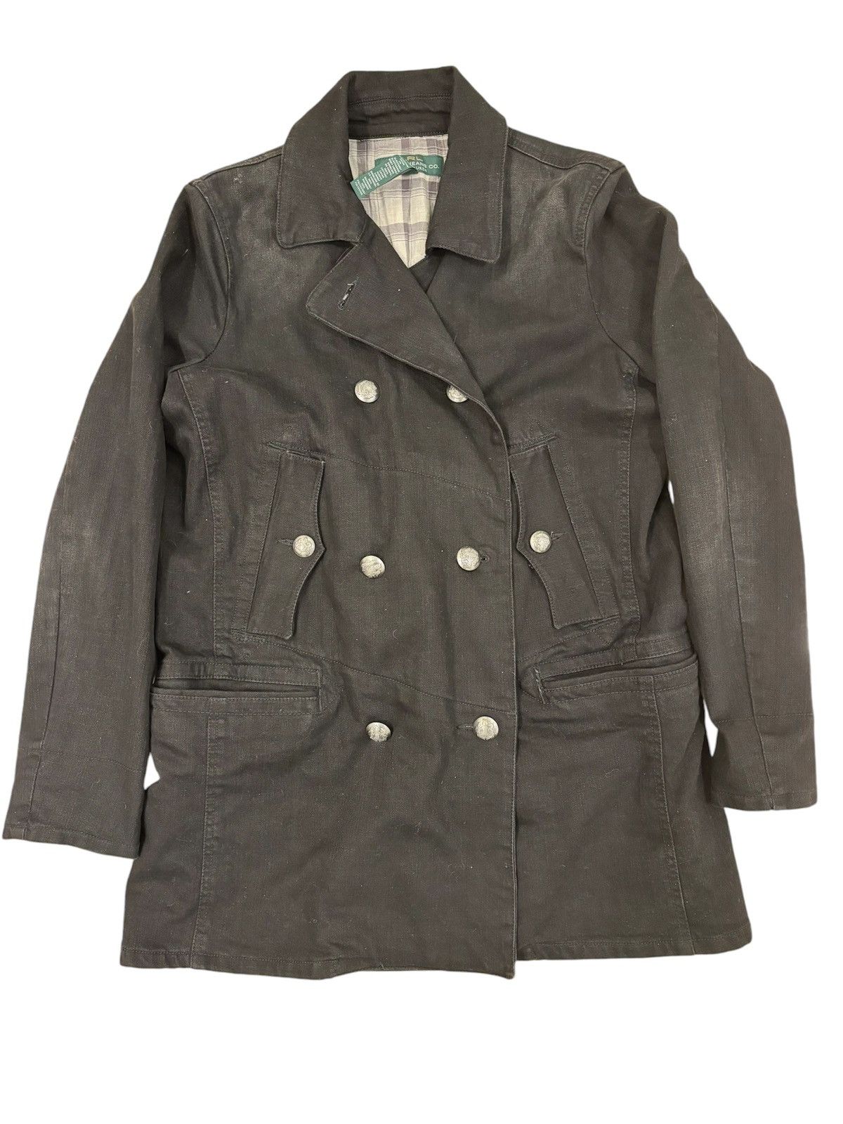 Lauren Ralph Lauren LRL Ralph Lauren Black Denim Double Breasted Pea Coat Men M Size US M / EU 48-50 / 2 - 1 Thumbnail