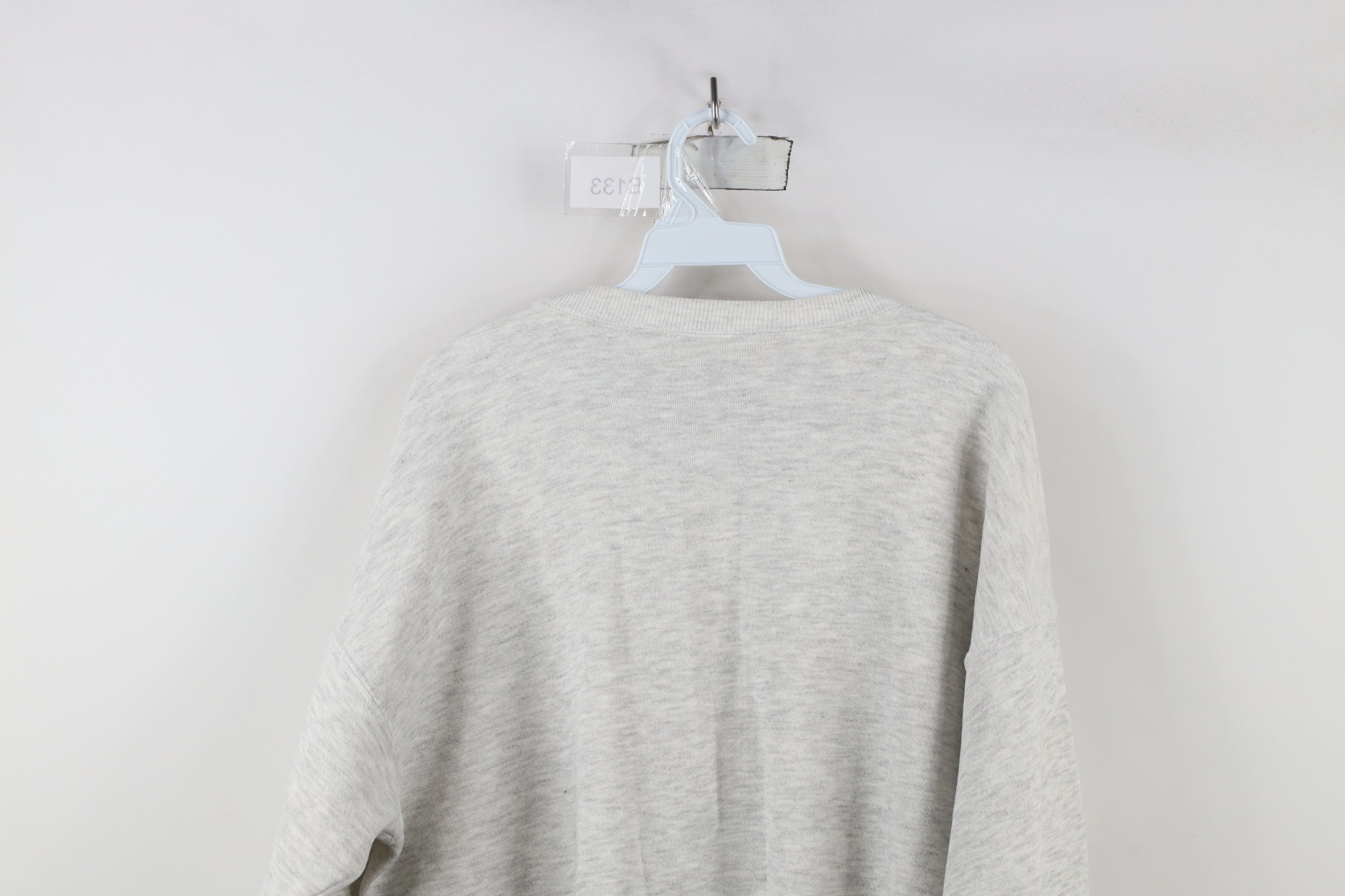 Vintage Vintage 90s Streetwear Crewneck Sweatshirt Heather Gray USA Size US XL / EU 56 / 4 - 13 Thumbnail