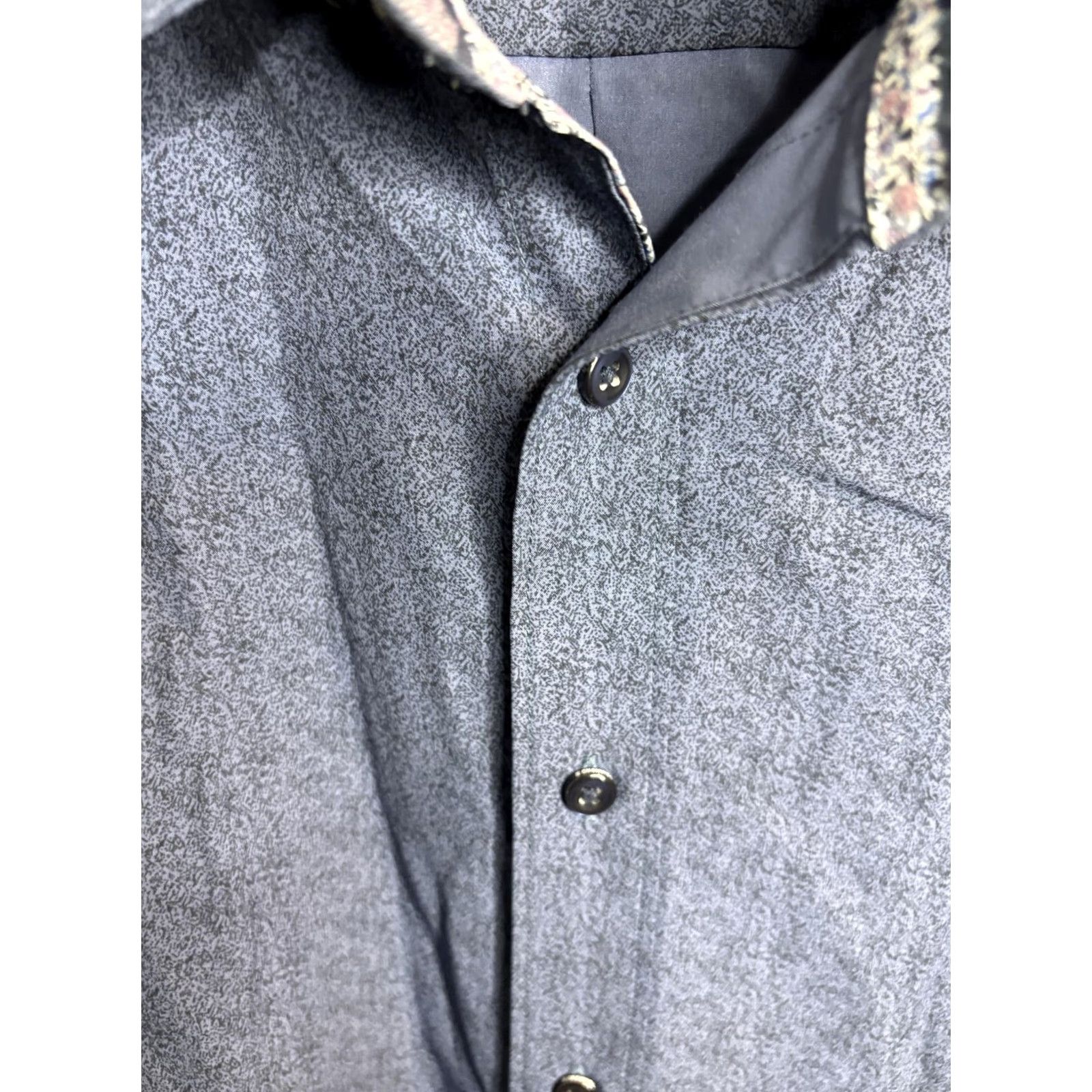 Vintage 7Diamonds Shirt Mens Large Gray 4 Way Stretch Button Up Long Sleeve Dress Top Size US L / EU 52-54 / 3 - 3 Thumbnail