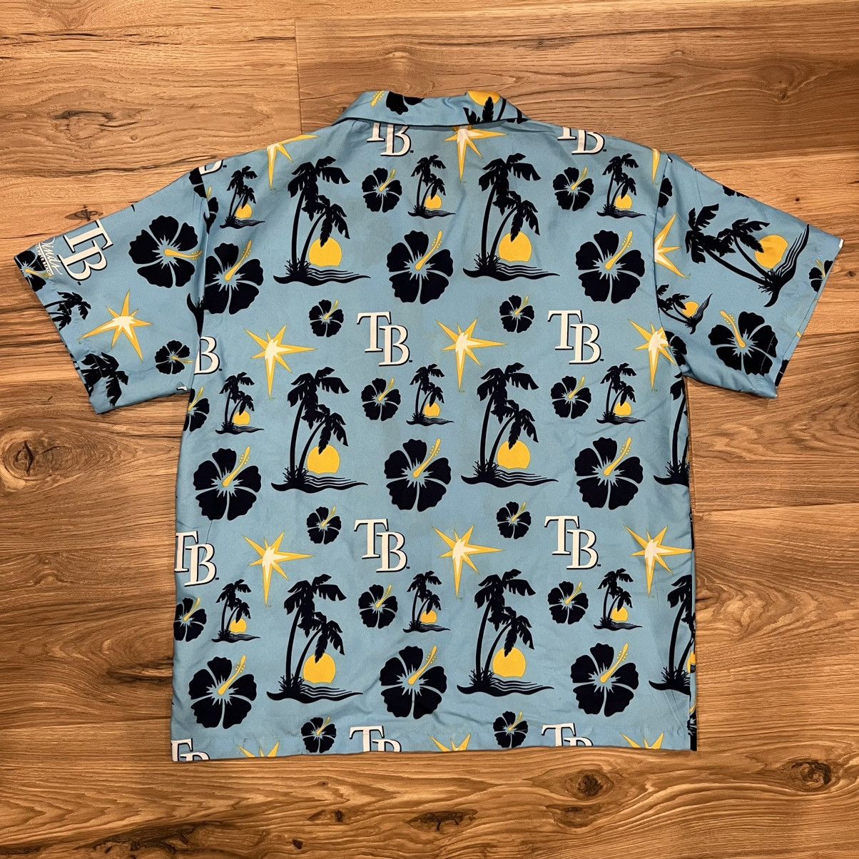 Other Tampa Bay Rays Mens Large Blue Hawaiian Button Down MLB Size US L / EU 52-54 / 3 - 5 Thumbnail