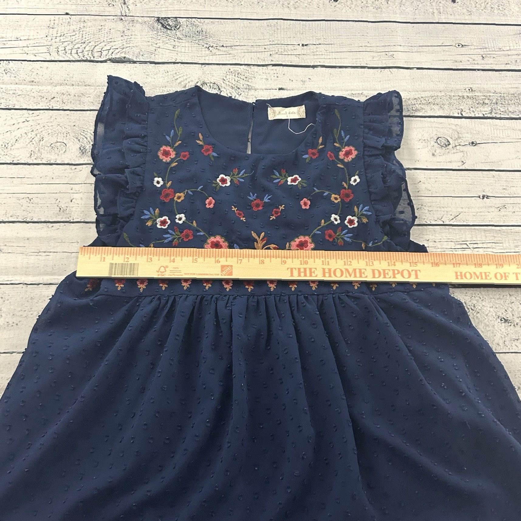 Vintage Altar'd State Short Sleeve Cap Ruffle Embroidered Top Women's S Blue Shirt Size S / US 4 / IT 40 - 3 Thumbnail