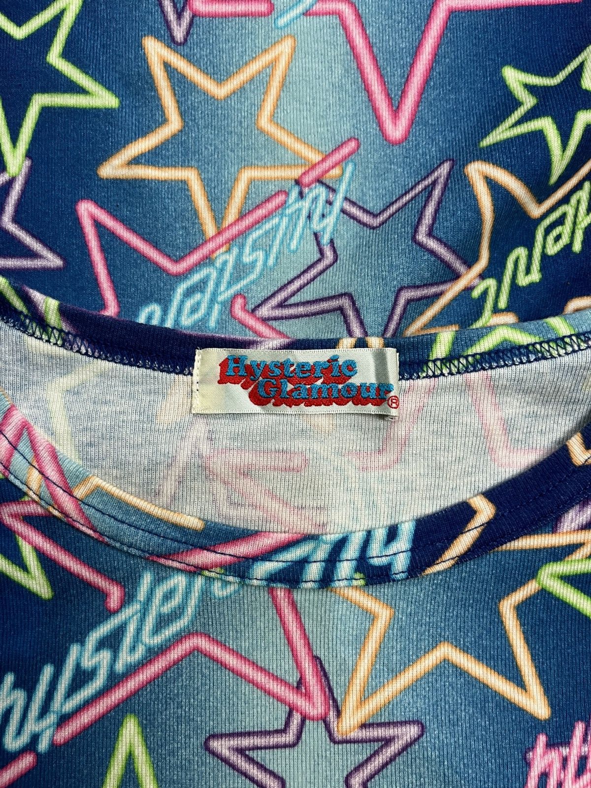 Hysteric Glamour 2000s Hysteric - Neon Star Baby Tee Size M / US 6-8 / IT 42-44 - 6 Thumbnail