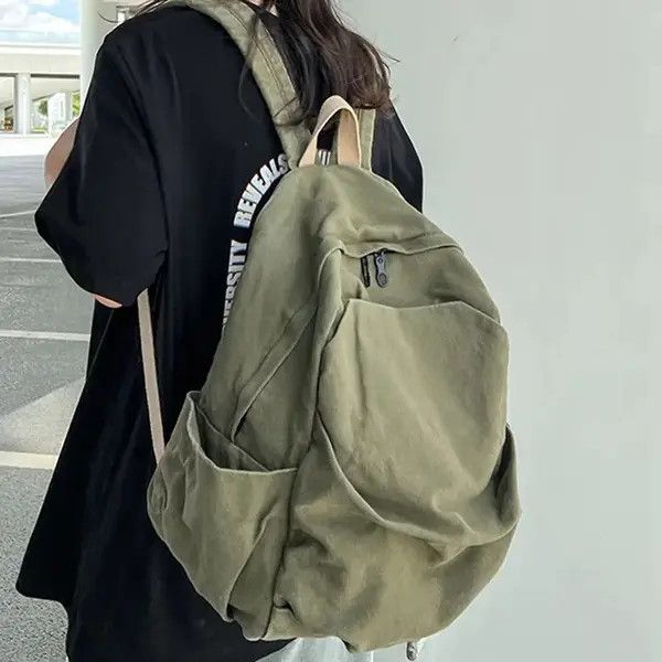 VIBE Fashion Canvas backpack aesthetic Size ONE SIZE - 1 Thumbnail
