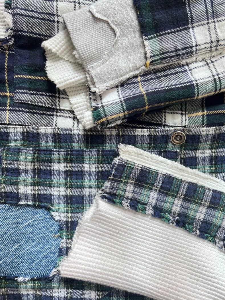 Greg Lauren Greg Lauren Plaid Patchwork Shirt 2504-Nextarrow Size US M / EU 48-50 / 2 - 4 Thumbnail
